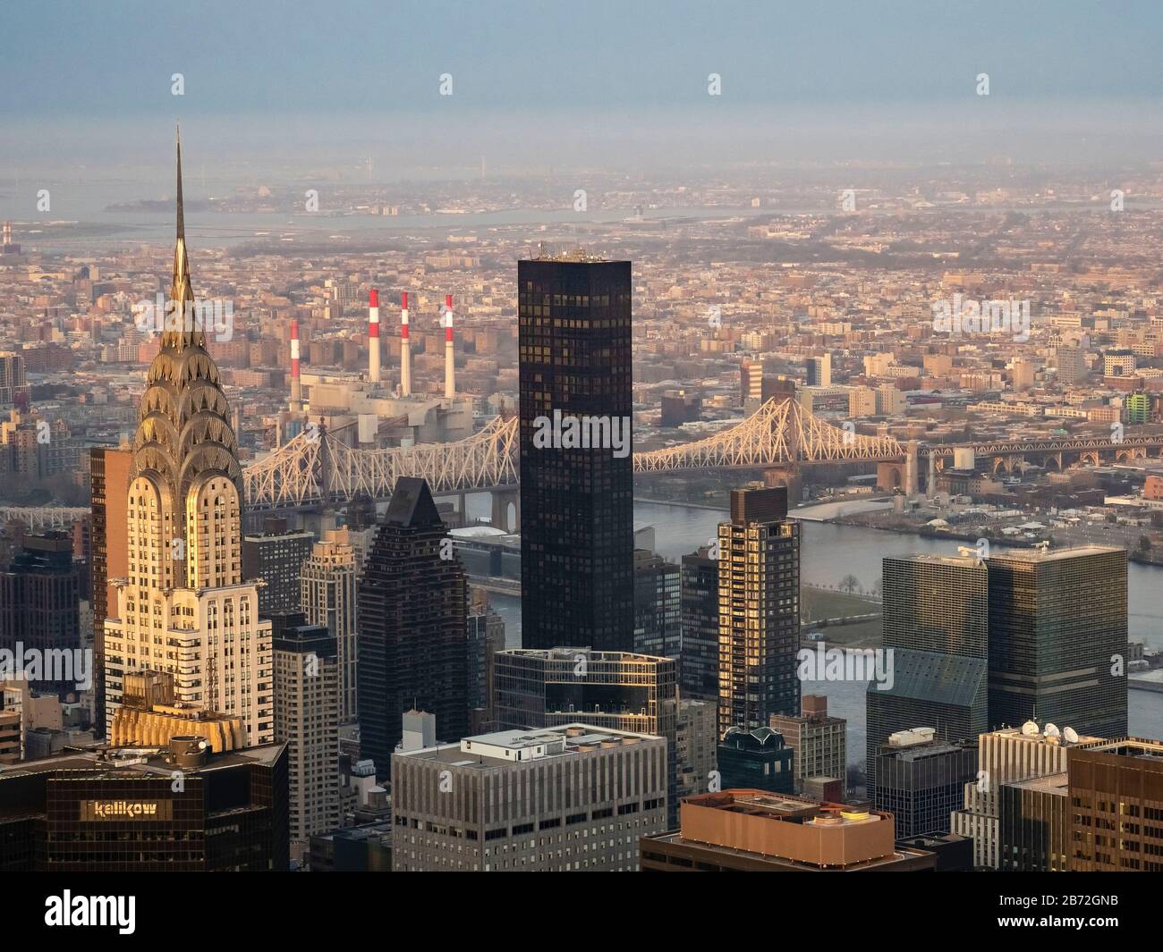 Vue depuis l'Empire State Building Banque D'Images