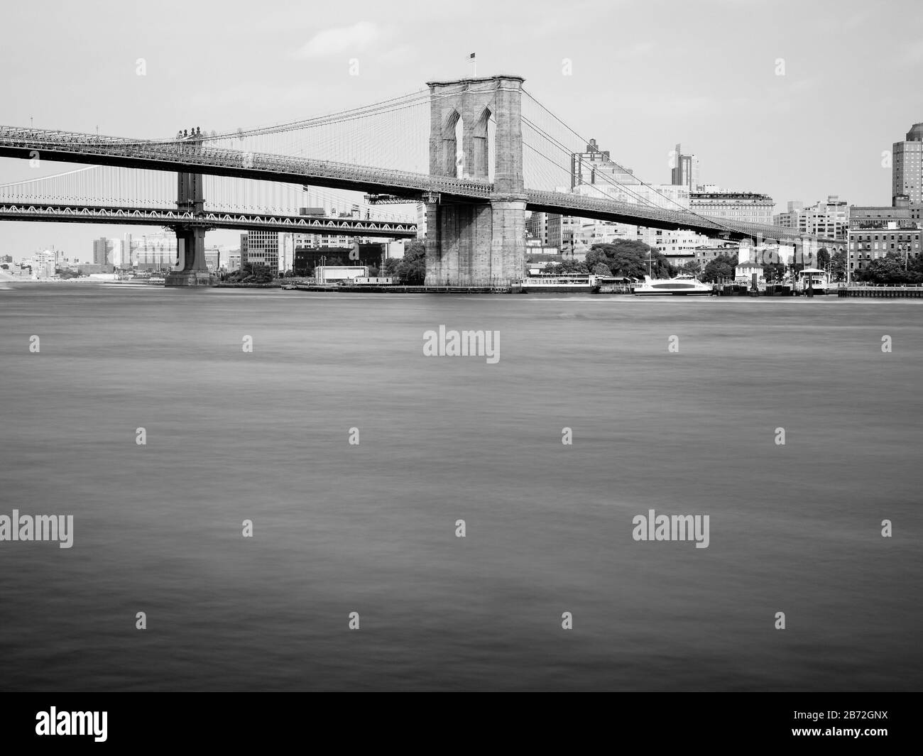 Ponts de new york city Banque d'images noir et blanc - Alamy