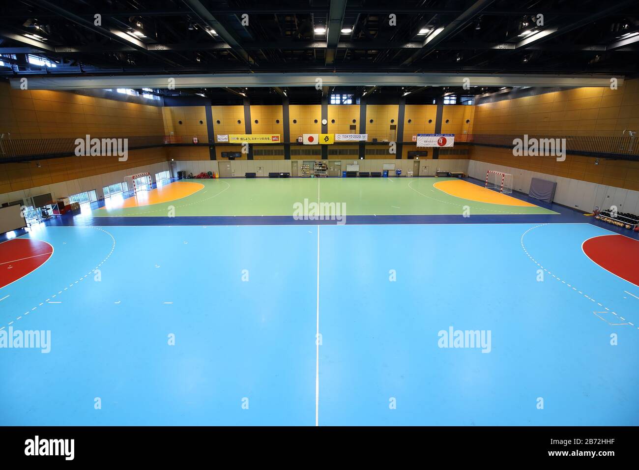 Vue Générale Du Tribunal Du Handball, 9 Mars 2020 : Centre National De Formation D'Ajinomoto Ouest (Ntcw) Au Centre National De Formation D'Ajinomoto Ouest, Tokyo, Japon. Crédit: Yutaka/AFLO SPORT/Alay Live News Banque D'Images