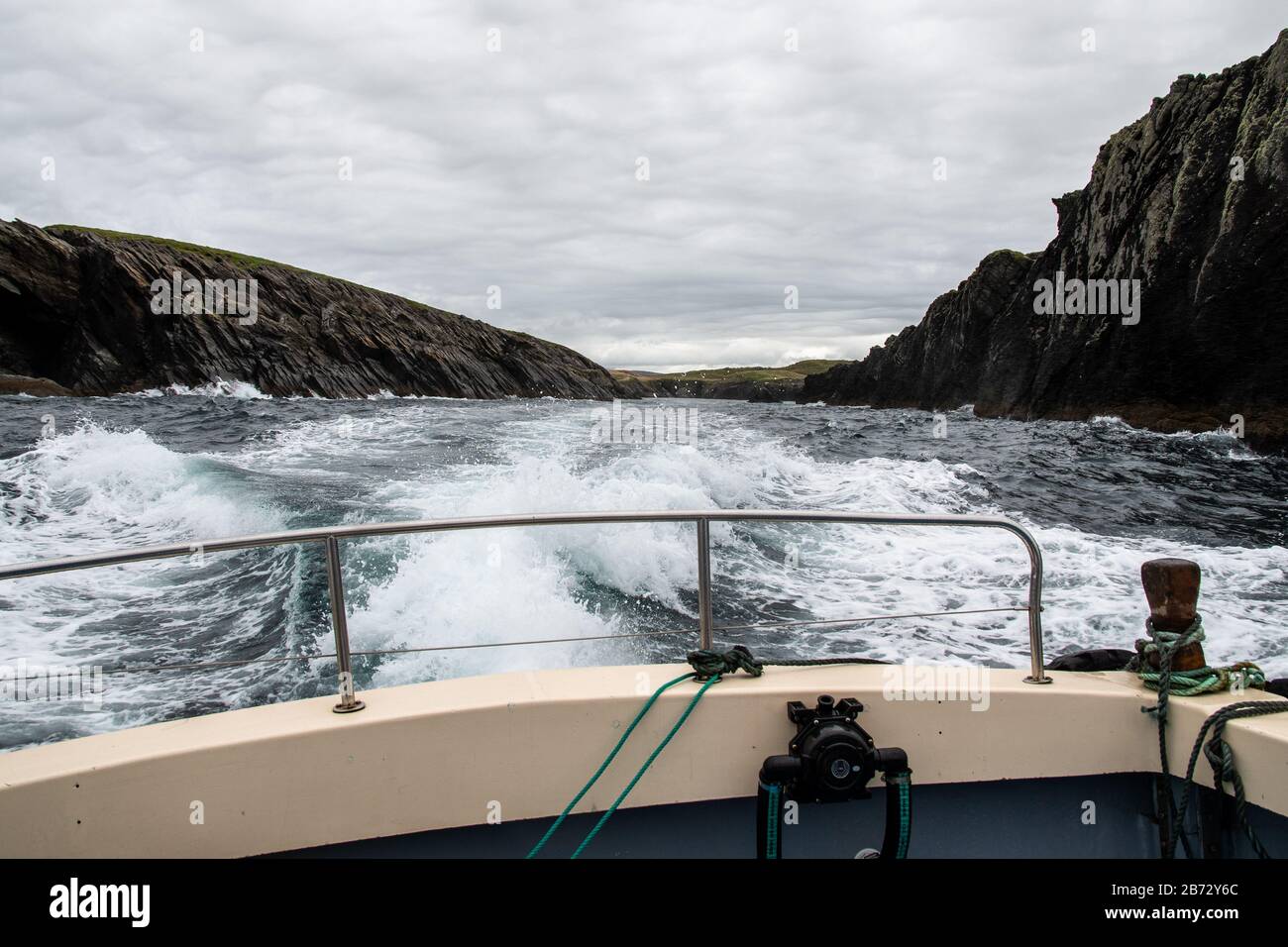 Excursion en bateau de Portmagee aux îles de Skellig en Irlande Banque D'Images