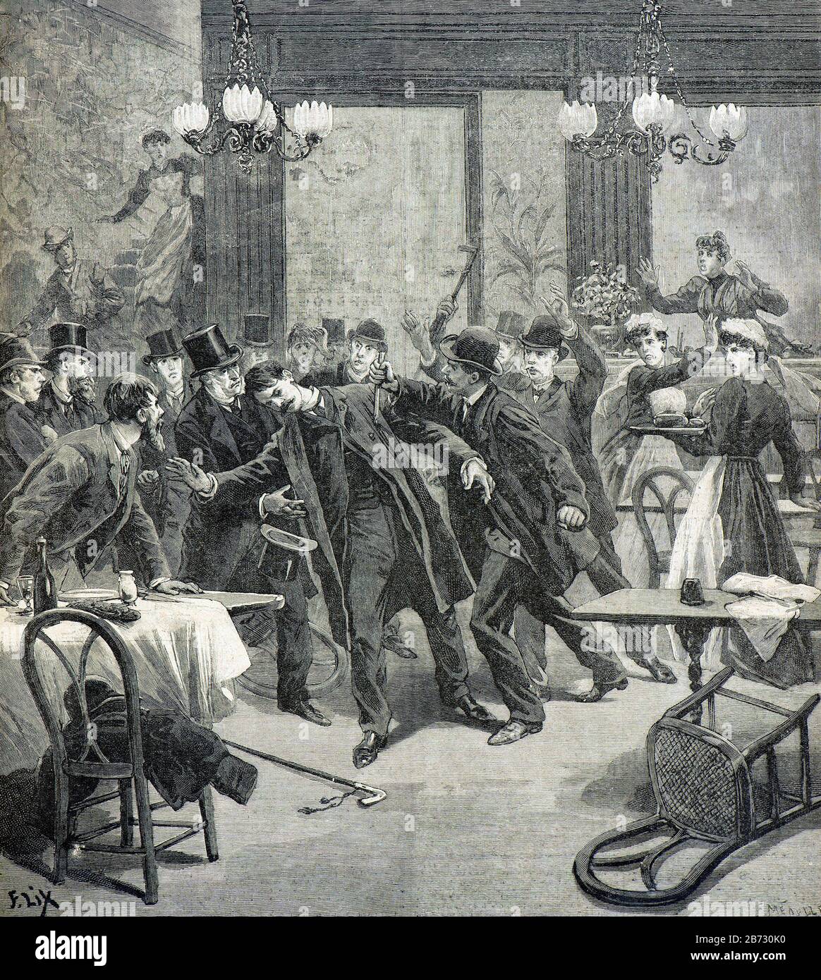 LIX Frederic ( 1830 1897 ) Attaque par l'anarchiste LeDubé contre l
