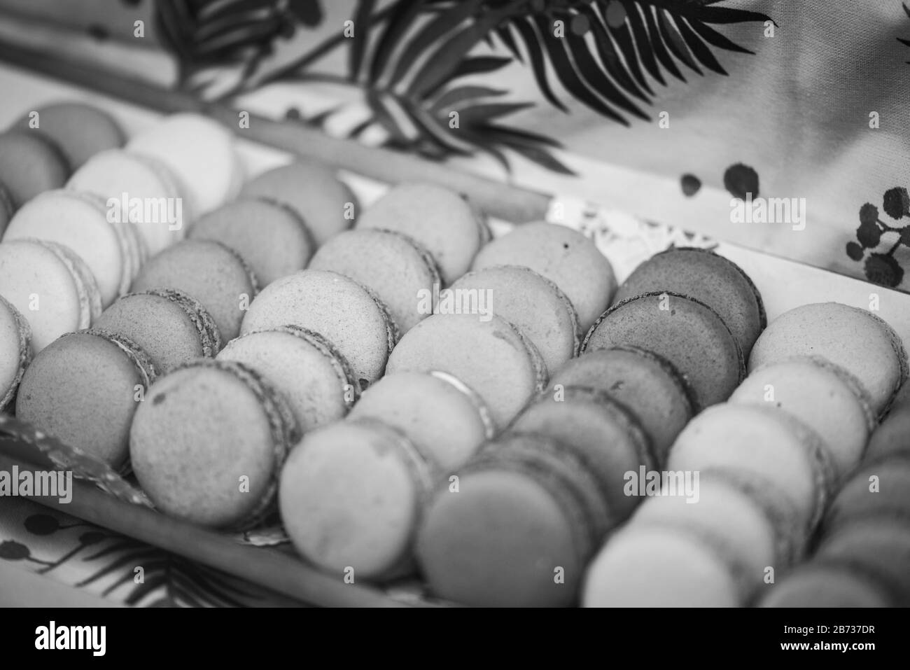 délicieux macarons artisanaux à la française Banque D'Images