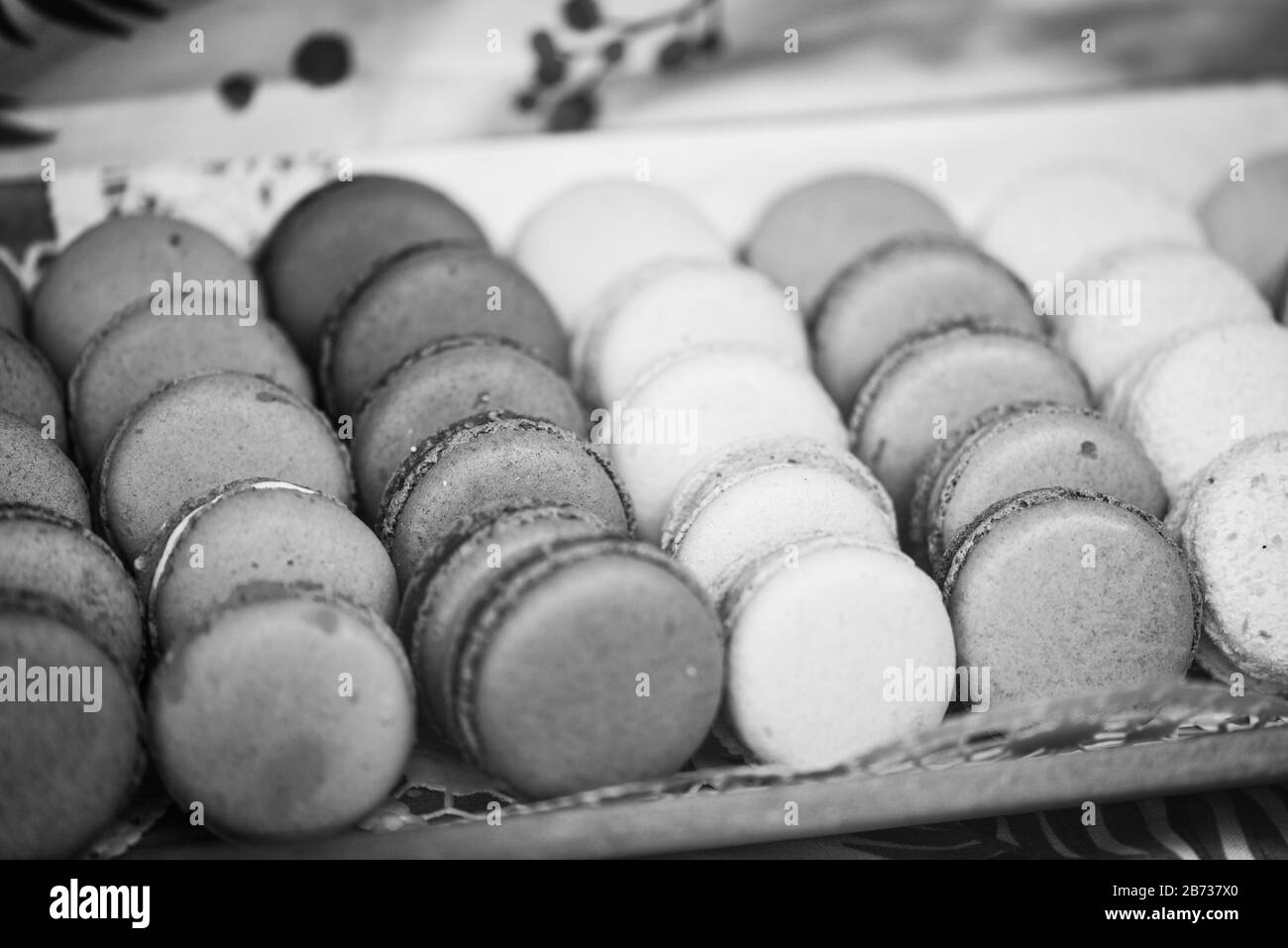 délicieux macarons artisanaux à la française Banque D'Images