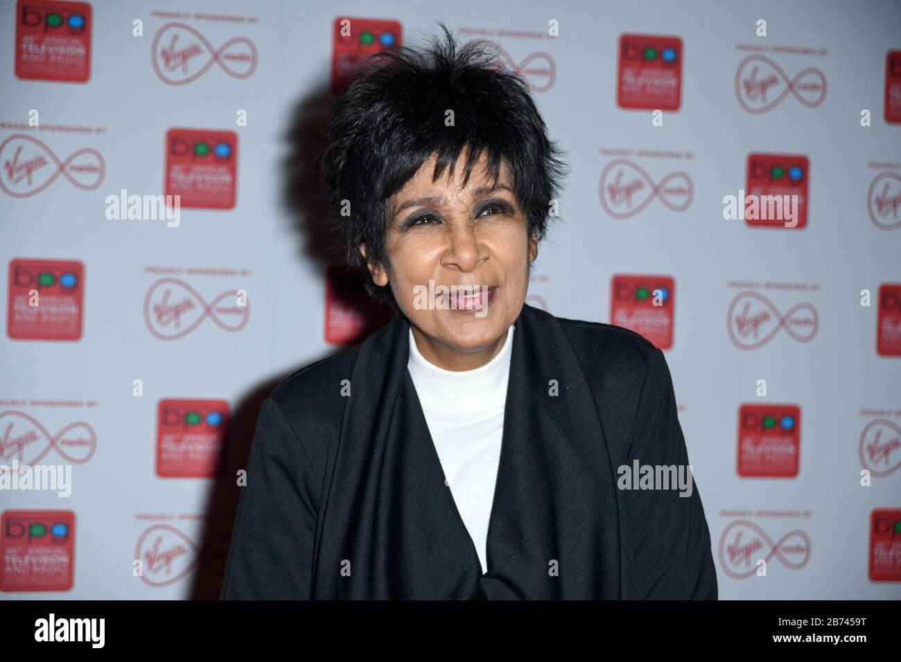 Londres, Royaume-Uni. 13 mars 2020. Moira Stuart arrivers au Broadcasting Press Guild TV & radio Awards, au Banking Hall, le 13 mars 2020, Londres, Royaume-Uni crédit: Picture Capital/Alay Live News Banque D'Images