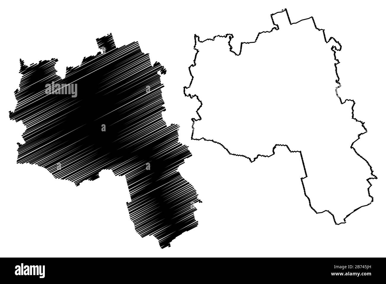 Auce Municipalities (République de Lettonie, divisions administratives de Lettonie, municipalités et leurs unités territoriales) map vector illustration, scribb Illustration de Vecteur