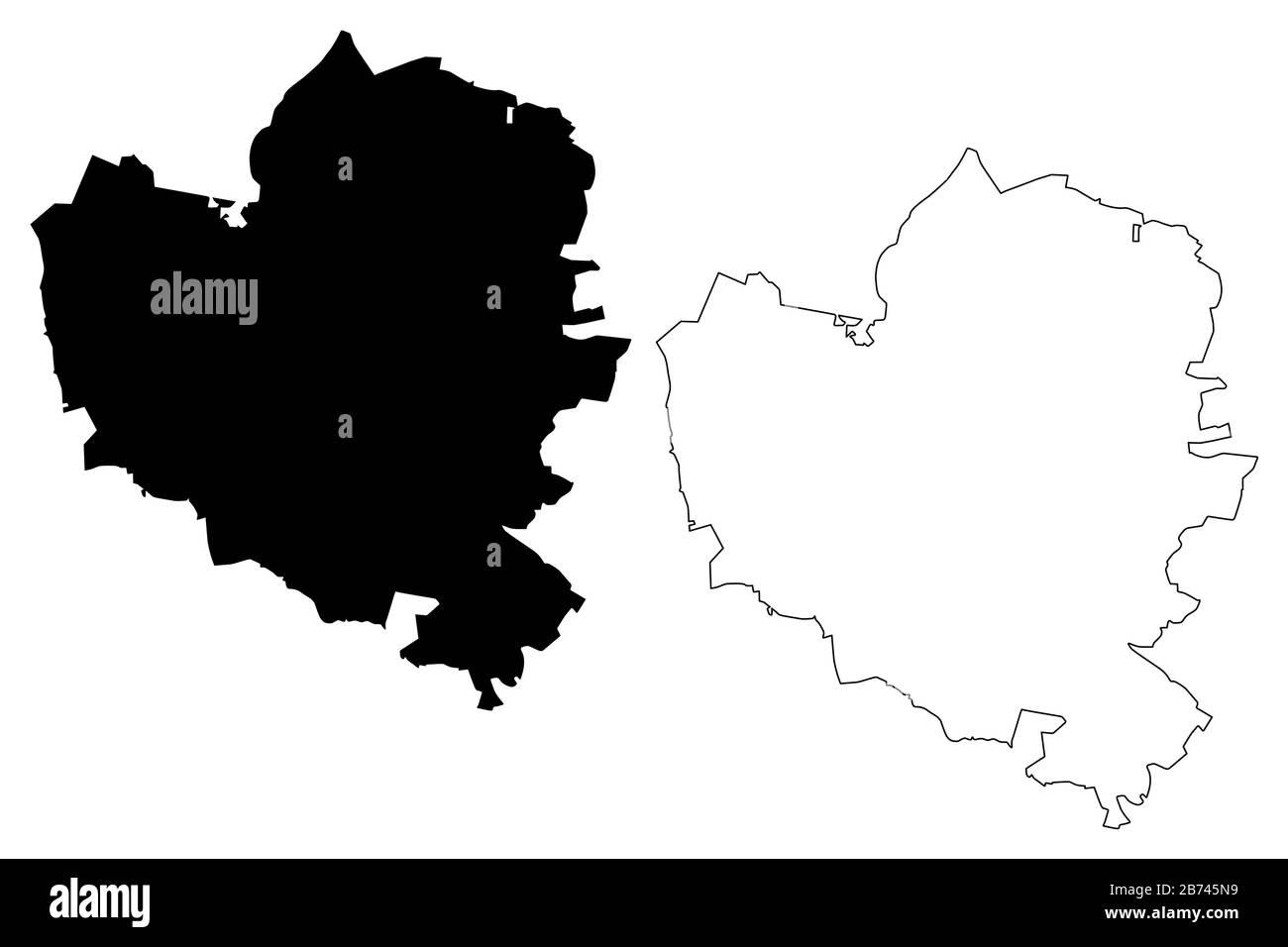 Wolfsburg City (République fédérale d'Allemagne, Basse-Saxe) illustration vectorielle de carte, esquisse de gribble carte de Wolfsburg Illustration de Vecteur