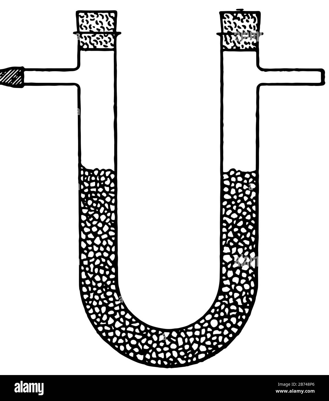 Cette illustration montre un test pour montrer les proportions de poids entre l'hydrogène et l'oxygène, le dessin de ligne vintage ou l'illustration de gravure. Illustration de Vecteur