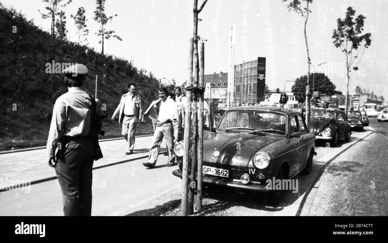 Les Jeux olympiques de 1972 à Munich ont été éclipsés par une attaque menée par des terroristes du « septembre noir » contre l'équipe israélienne le 5 septembre 1972. | utilisation dans le monde entier Banque D'Images