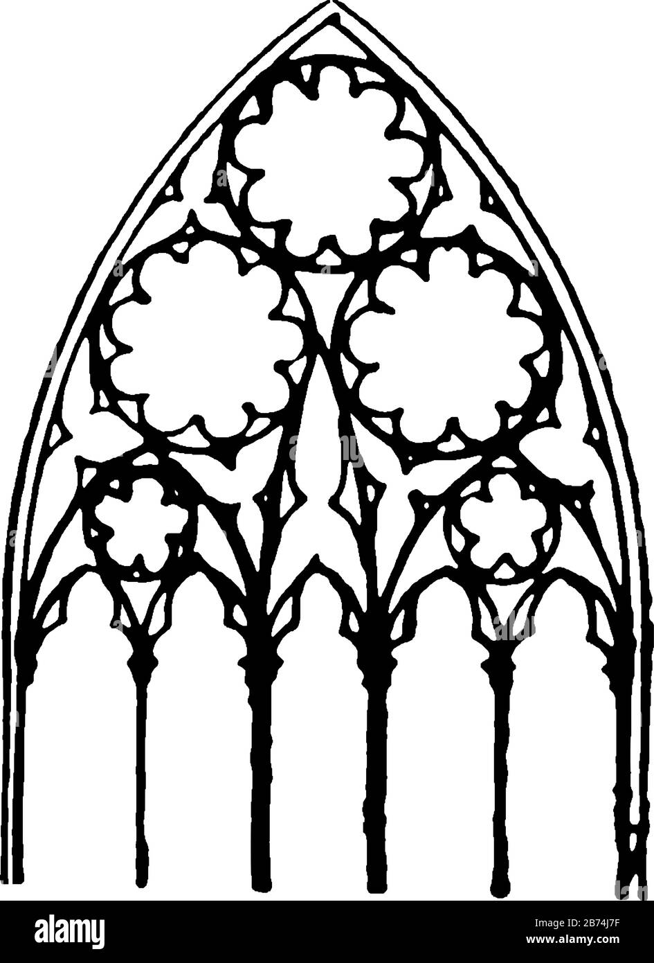 La trachée est des murs pleins, appliqués pour la première fois sur la faade ouest, construits sous forme d'écrans à travaux ouverts, de dessin vintage ou d'illustration de gravure. Illustration de Vecteur
