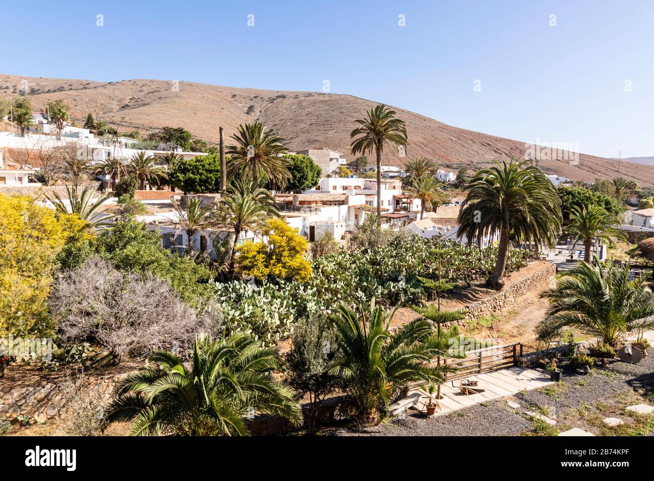 La petite ville de Betancuria, ancienne capitale de l'île des Canaries de Fuerteventura Banque D'Images