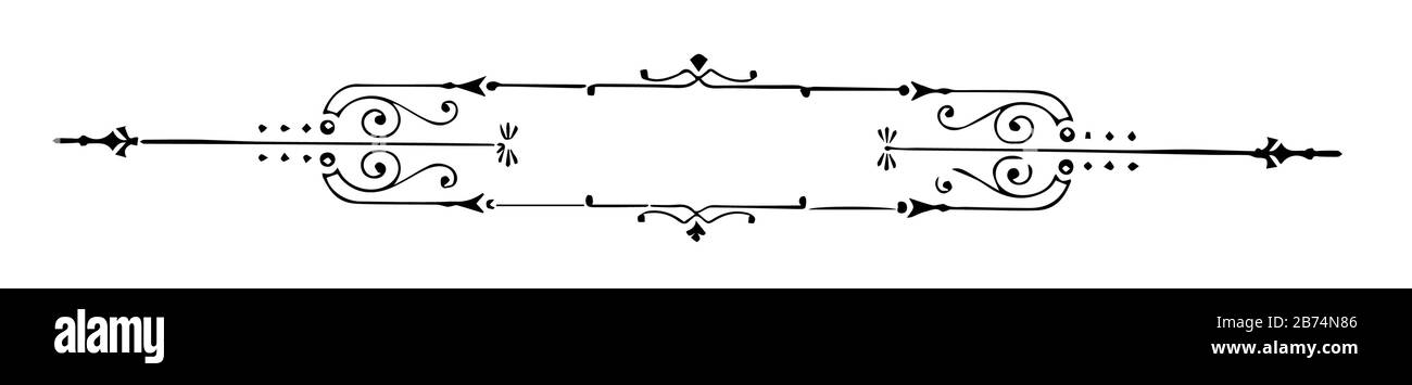La bannière filigree est une image graphique, c'est très simple dessin de ligne vintage ou gravure. Illustration de Vecteur La bannière filigree est une image graphique, c'est très simple dessin de ligne vintage ou gravure. Illustration de Vecteur