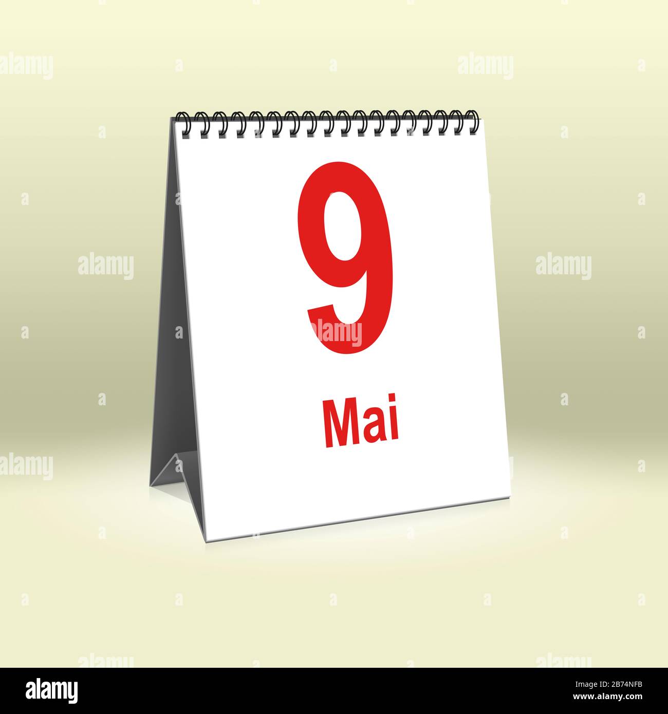 Un calendrier en langue allemande montre le 9 mai | Ein Kalender für den  Schreibtisch zeigt den 9. Mai Photo Stock - Alamy