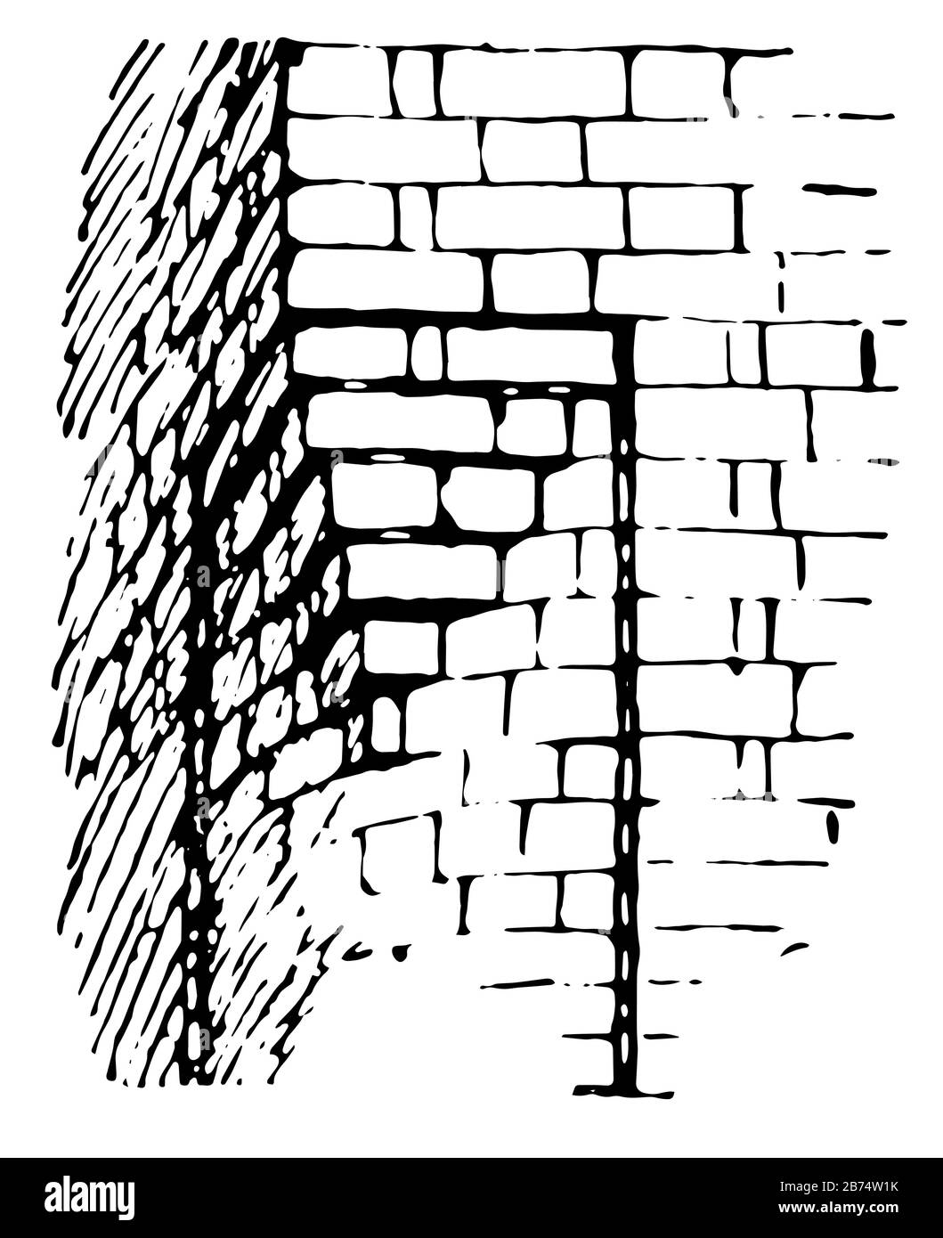Corbel sert à la place de supports, de supports muraux, de murs de projection, d'architecture médiévale, de dessin vintage ou d'illustration de gravure. Illustration de Vecteur