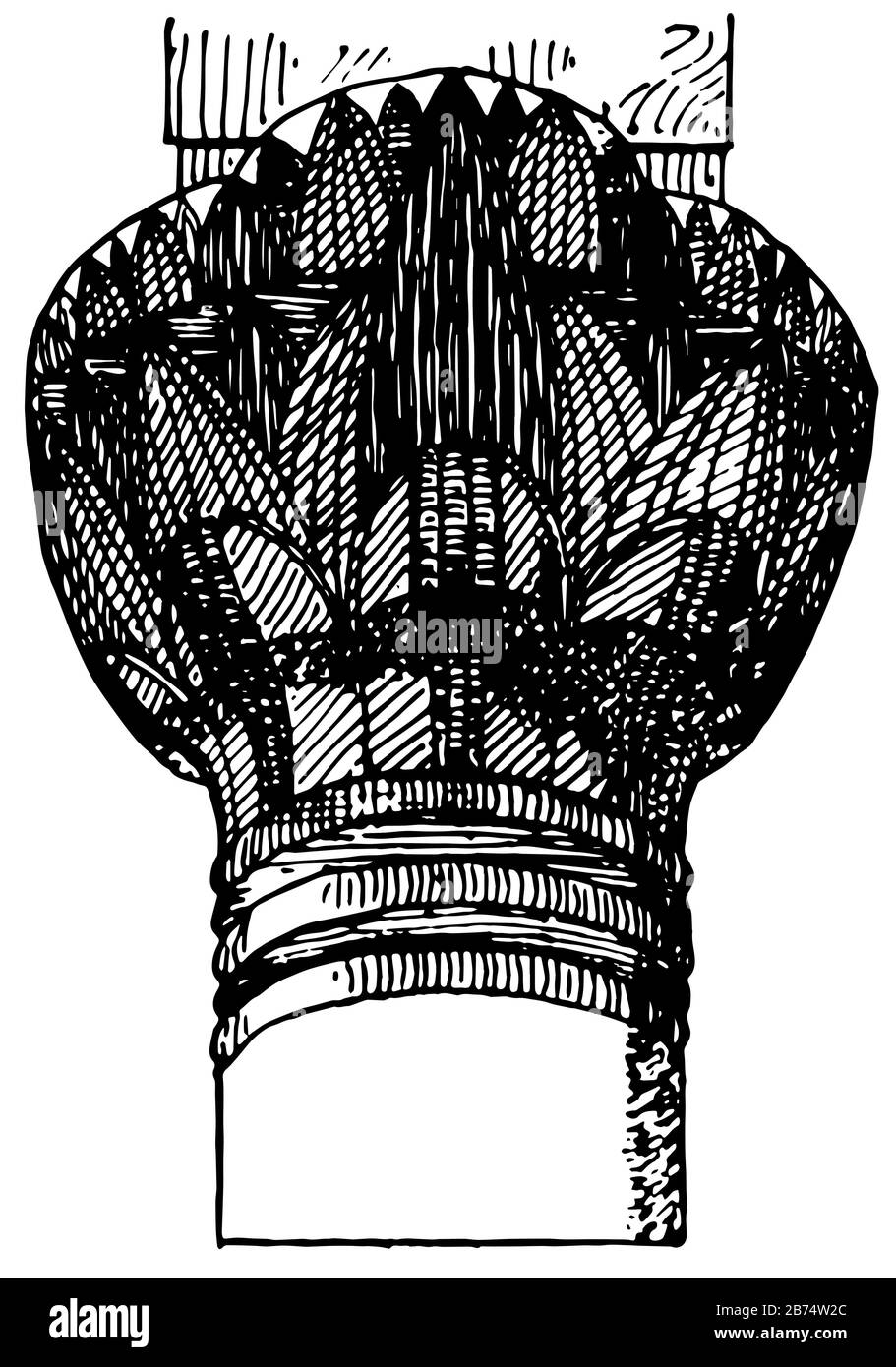 Lotus Capital, bâtiment, Egypte, conforme, actif, gestion, privé, richesse, dessin vintage ou gravure illustration. Illustration de Vecteur