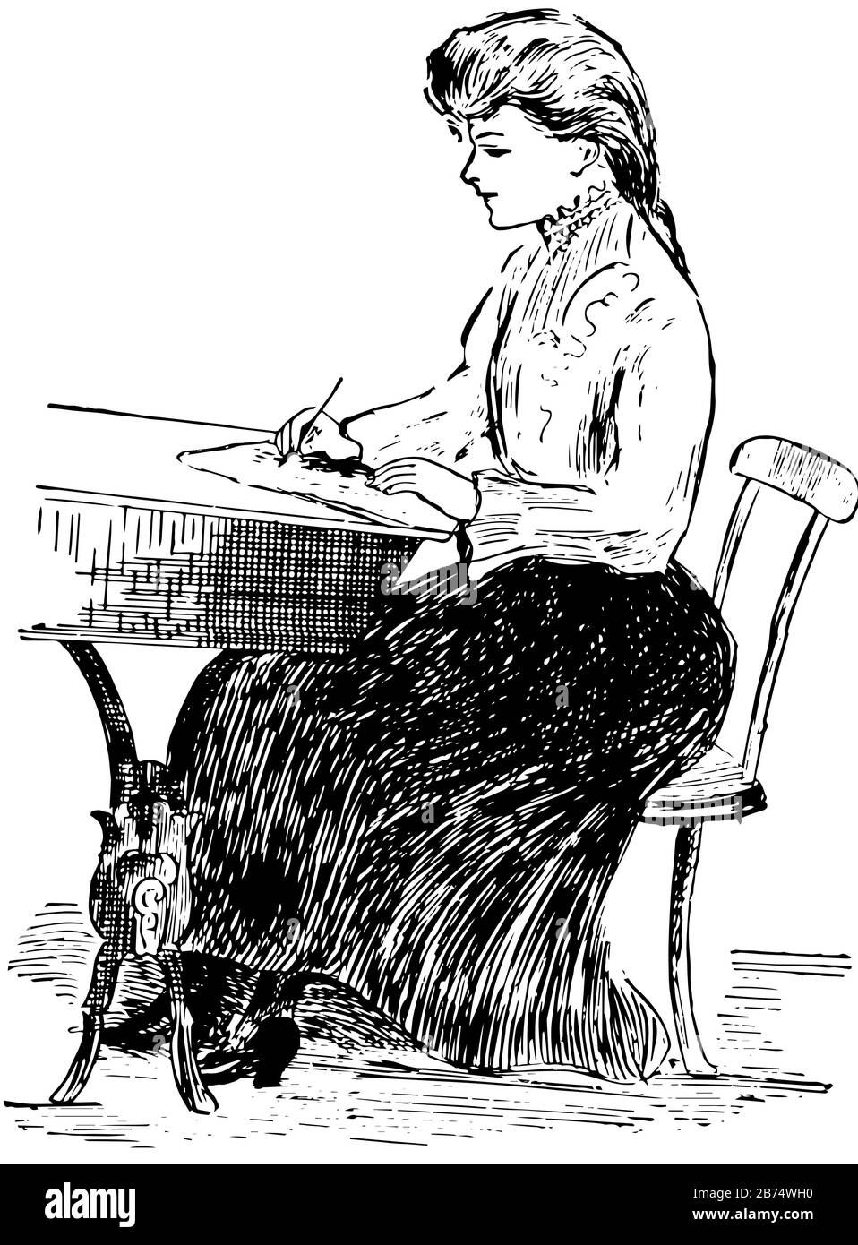 Penmanship posture ou posture correcte d'écriture, position de plume, dessin vintage de ligne ou illustration de gravure. Illustration de Vecteur Penmanship posture ou posture correcte d'écriture, position de plume, dessin vintage de ligne ou illustration de gravure. Illustration de Vecteur
