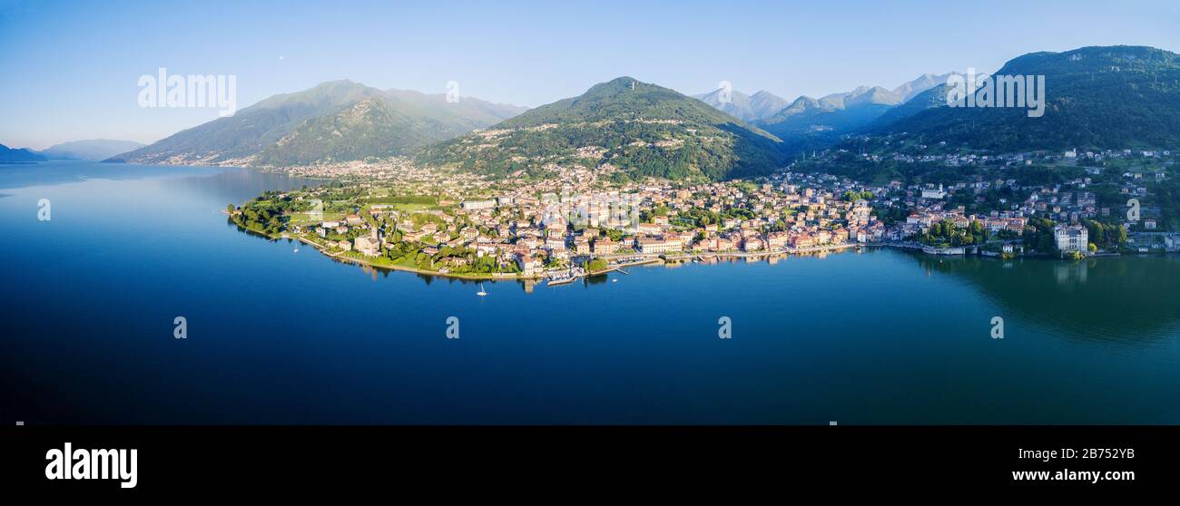 Gravedona - Lac de Côme - Italie - vue aérienne Banque D'Images