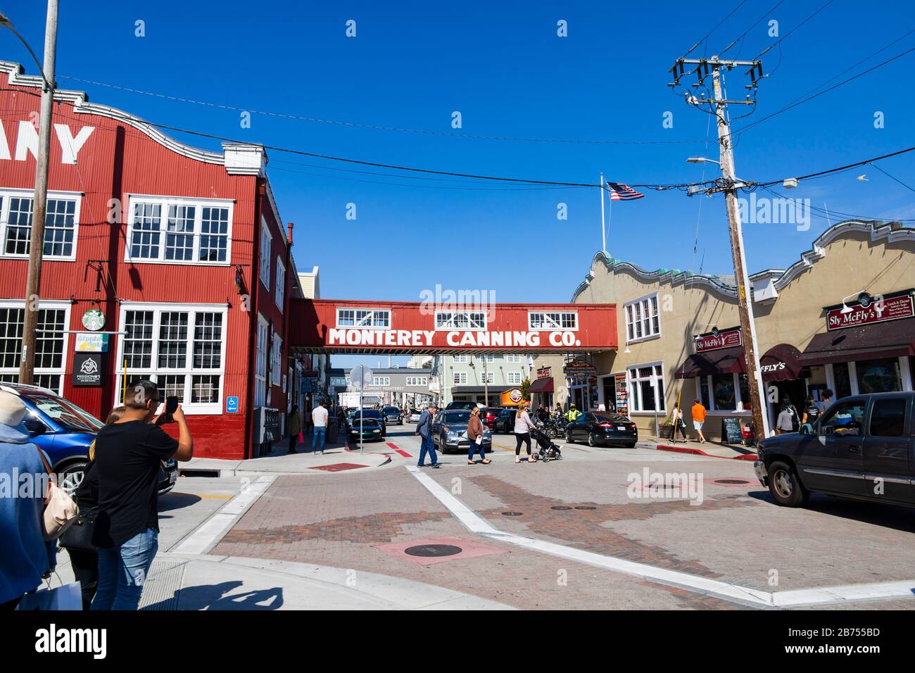 Cannery Row et usines de sardine, Monterey, Californie, États-Unis Banque D'Images