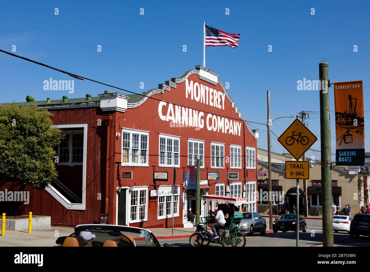 Cannery Row et usines de sardine, Monterey, Californie, États-Unis Banque D'Images