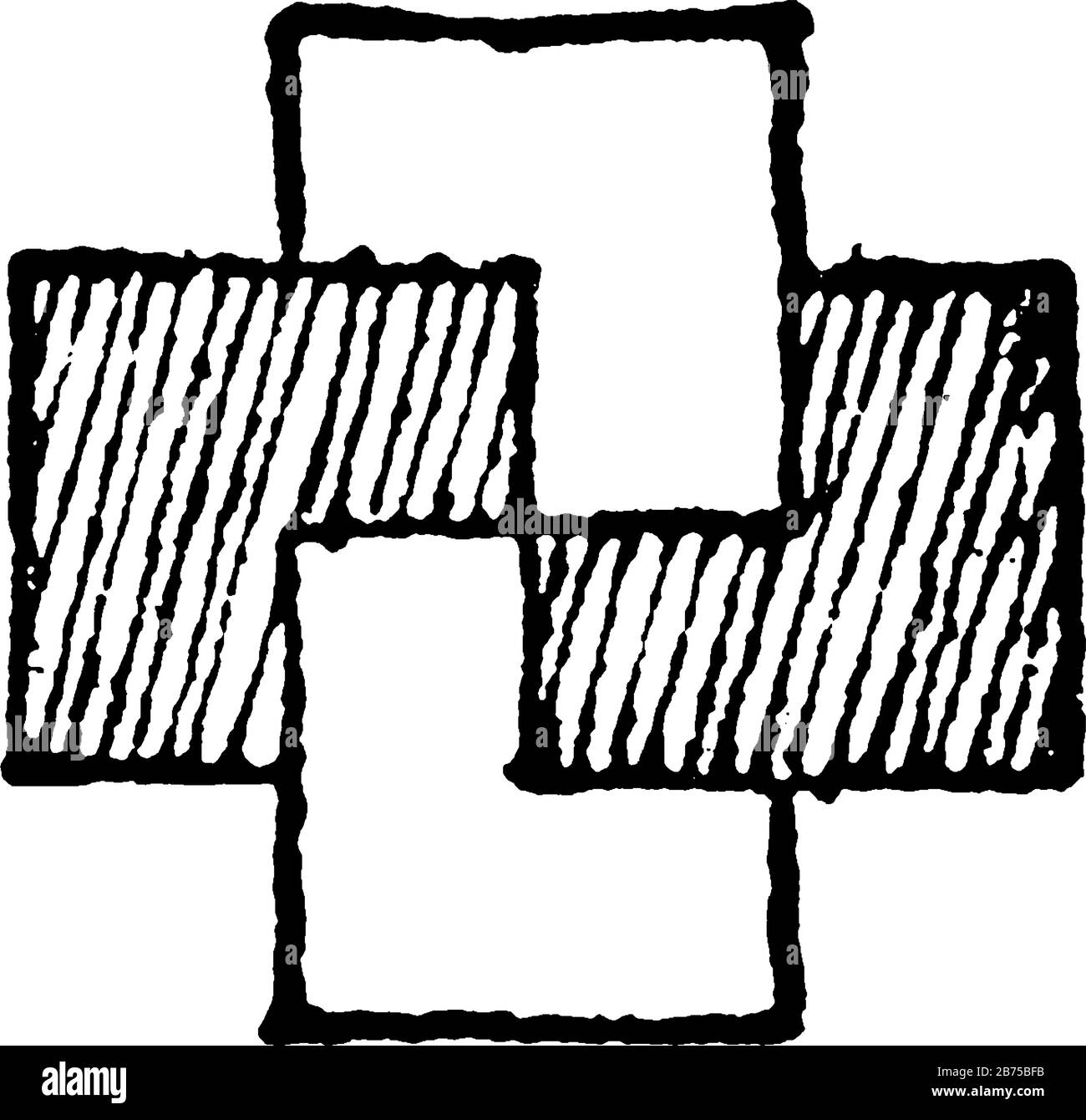 Swastika Design remonte à trois ou quatre mille ans de Colombie-Britannique, il a été trouvé dans presque toutes les fouilles de l'époque préhistorique, vintage line dessin o Illustration de Vecteur