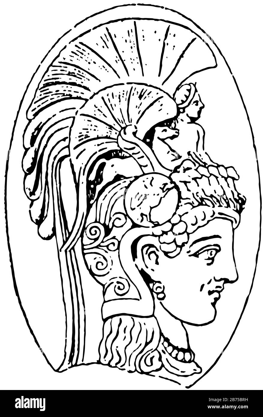 GEM était une forme d'art de luxe majeure dans le monde antique, dessin de ligne vintage ou illustration de gravure. Illustration de Vecteur