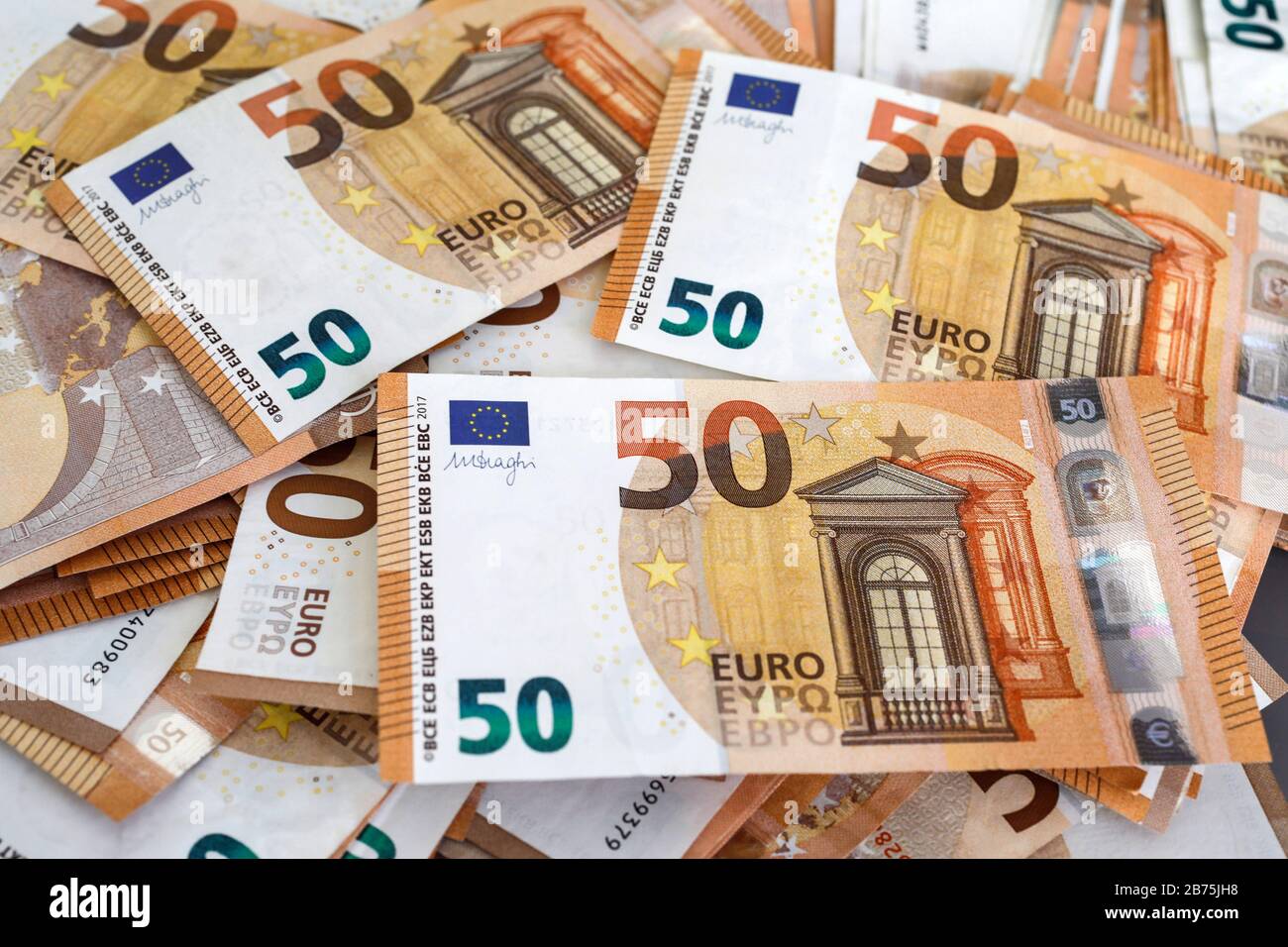 50 euro notes, le 05.02.2018. [traduction automatique] Banque D'Images