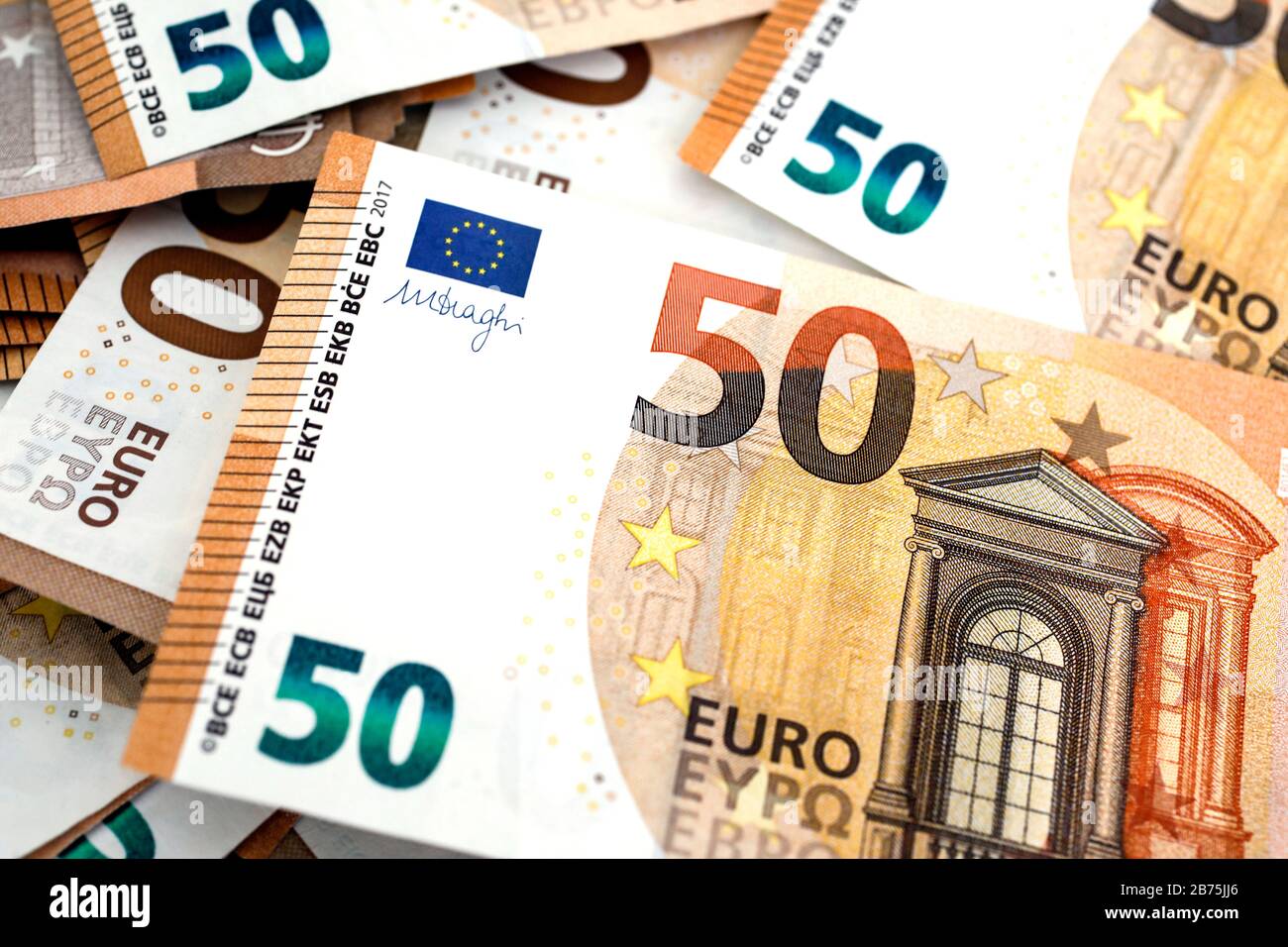 50 euro notes, le 05.02.2018. [traduction automatique] Banque D'Images