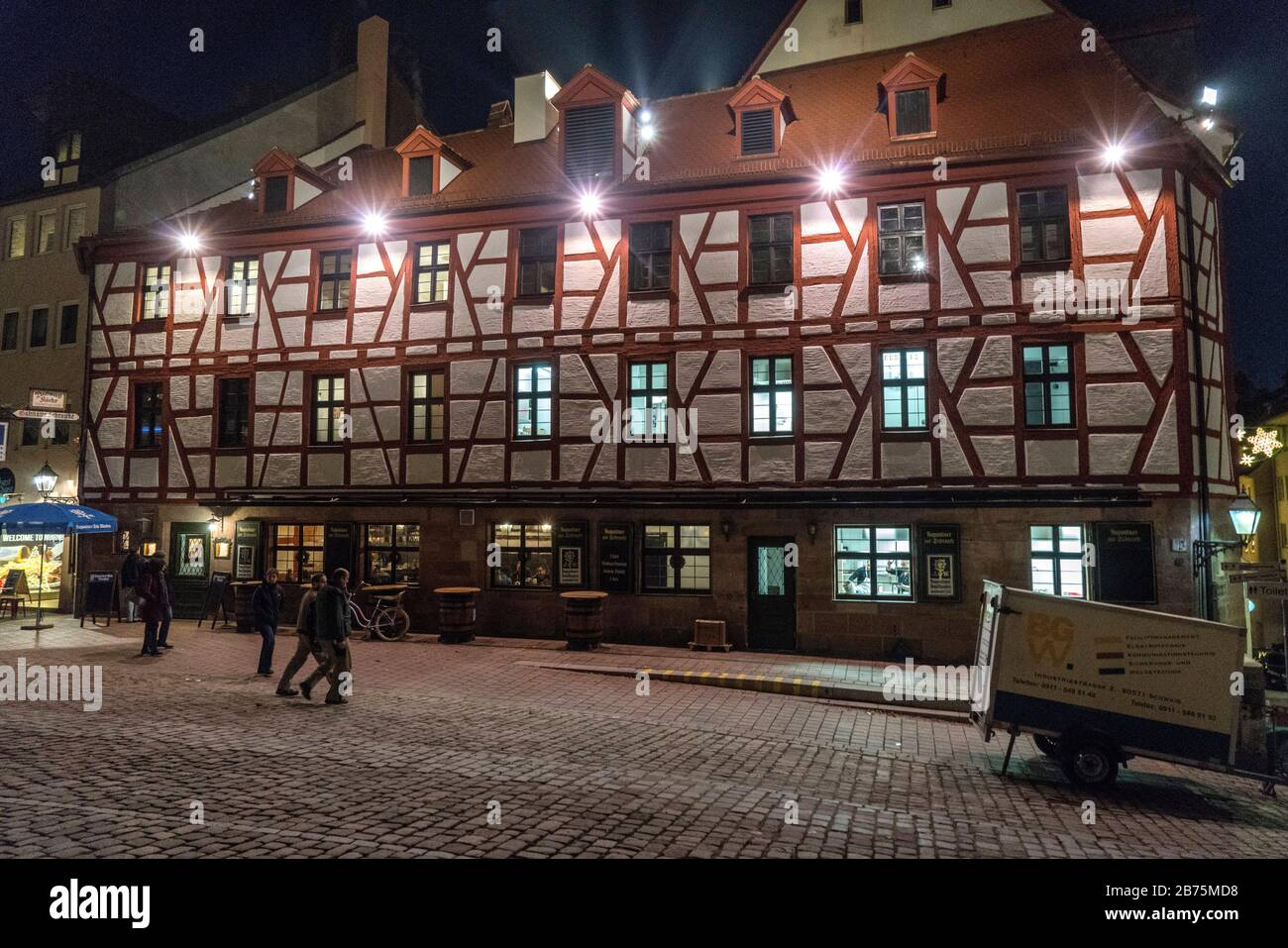 Allemagne, Nuremberg, 7 décembre 2017. Maison à colombages. [traduction automatique] Banque D'Images