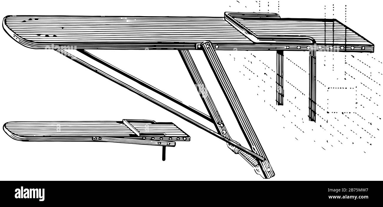 Cette illustration représente le support de fenêtre Utilisé lorsqu'il existe de nombreuses fenêtres à étages supérieurs, des illustrations de dessin vintage ou de gravure Illustration de Vecteur