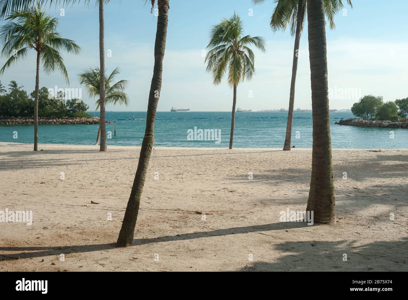 21.03.2017, Singapour, République de Singapour, Asie - Tanjong Beach sur l'île de Sentosa. [traduction automatique] Banque D'Images