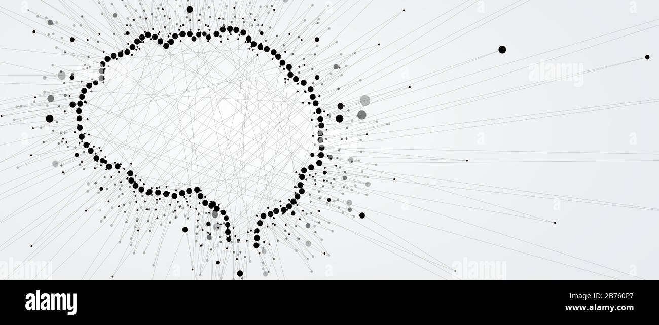 Cerveau humain abstrait. Intelligence artificielle nouvelle technologie. Science contexte futuriste Illustration de Vecteur