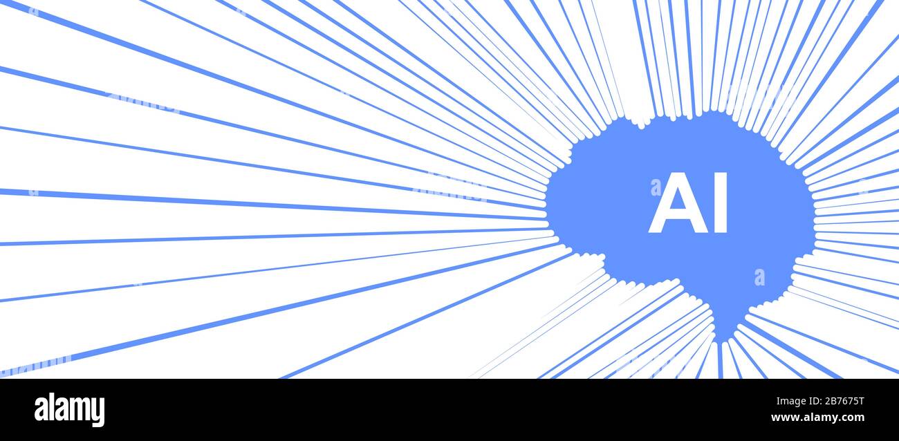 Cerveau humain abstrait. Intelligence artificielle nouvelle technologie. Science contexte futuriste Illustration de Vecteur