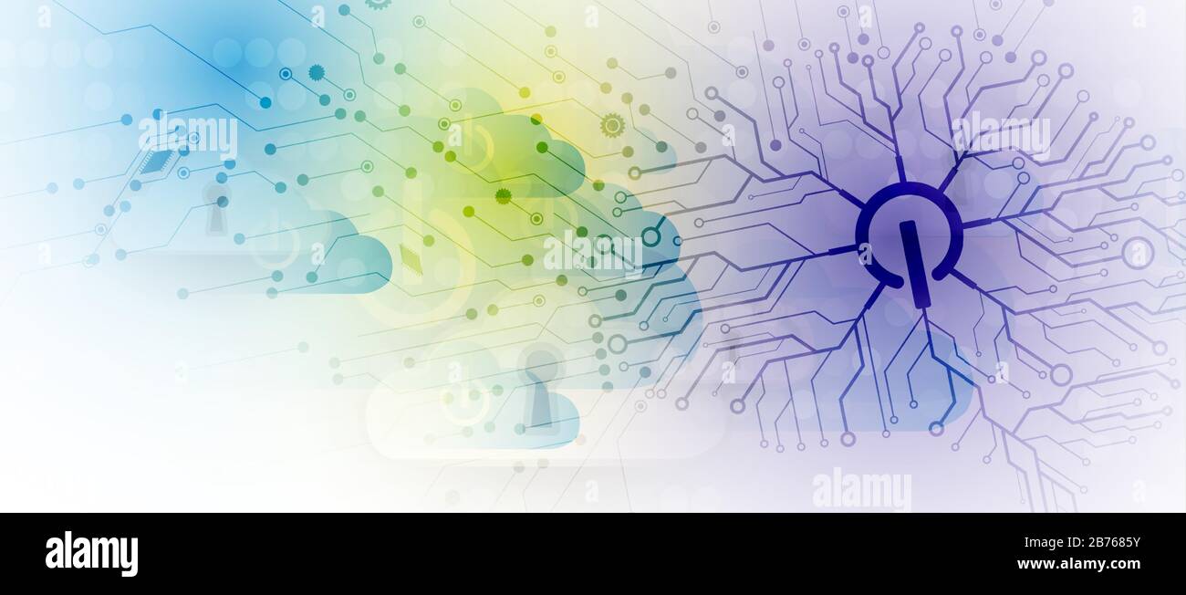 Cerveau humain abstrait. Intelligence artificielle nouvelle technologie. Science contexte futuriste Illustration de Vecteur