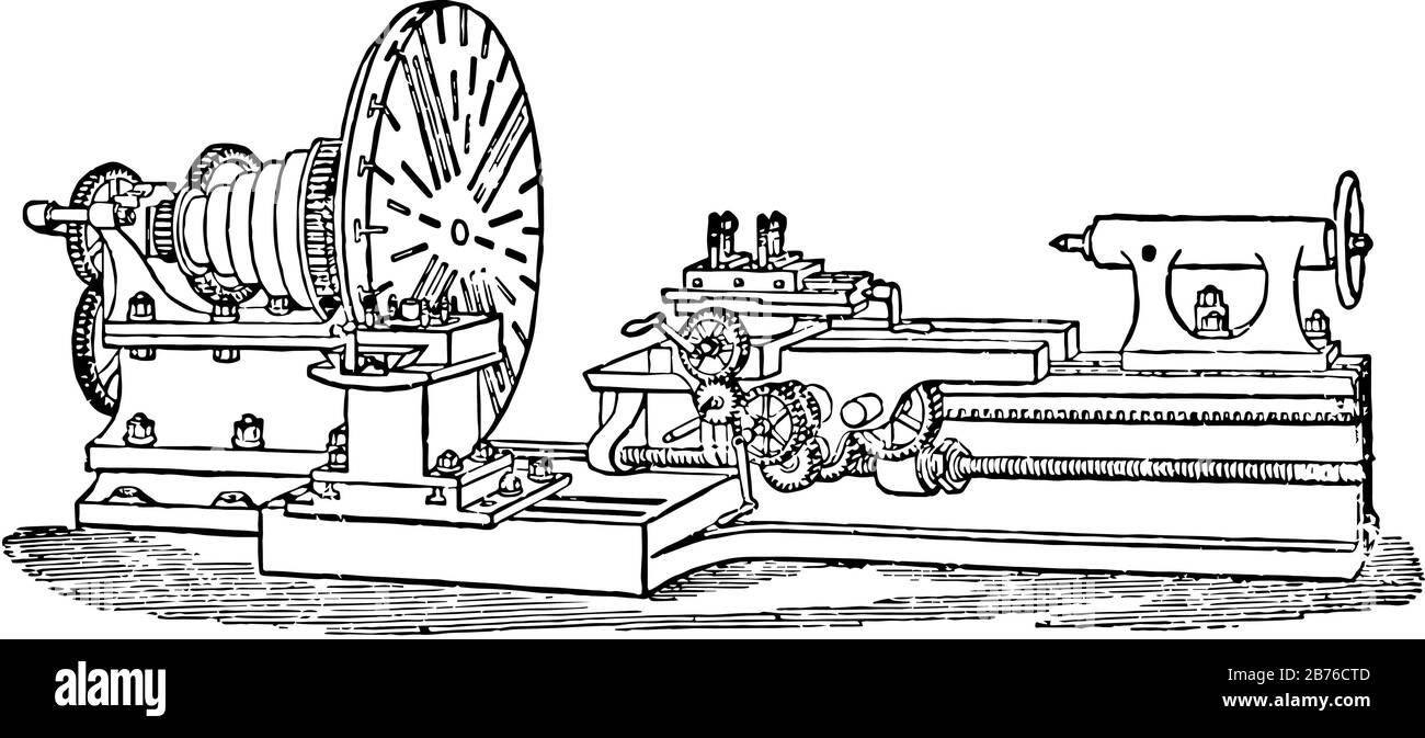 Cette illustration représente Break Lathe qui peut prendre en charge des travaux de longueur considérable, de dessin vintage ou de gravure d'illustration. Illustration de Vecteur Cette illustration représente Break Lathe qui peut prendre en charge des travaux de longueur considérable, de dessin vintage ou de gravure d'illustration. Illustration de Vecteur