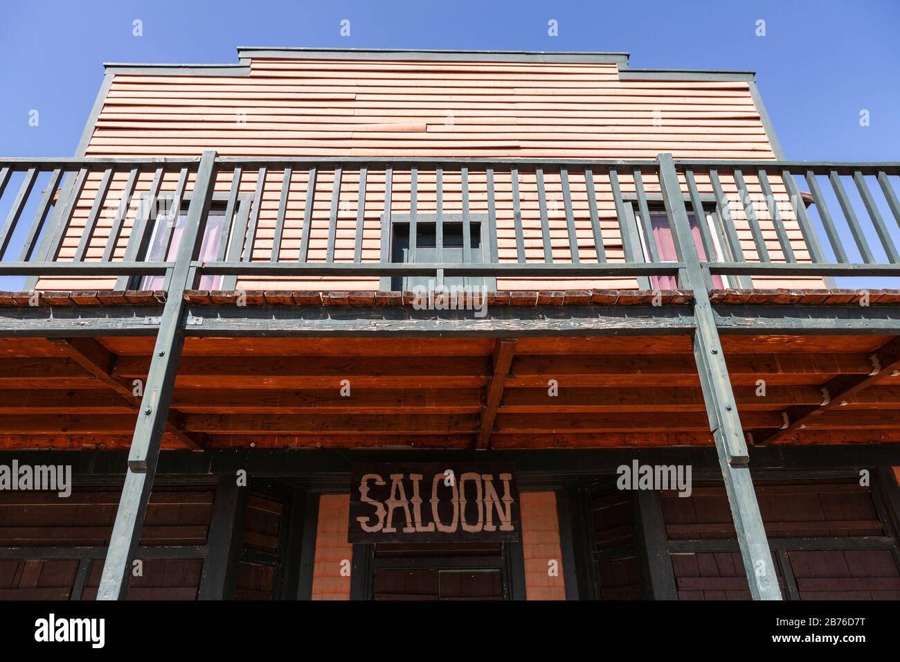 Le parc national des États-Unis possédait un bâtiment de cinéma historique situé dans le site de Paramount Ranch de la région des loisirs nationaux des montagnes de Santa Monica, près De Los Angeles, Californie. Banque D'Images