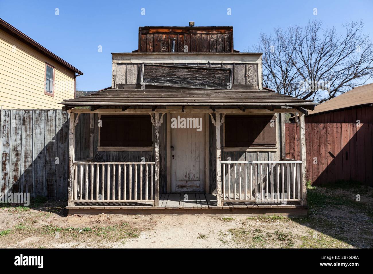 Le parc national des États-Unis possédait un bâtiment historique de cinéma dans la zone de loisirs de Santa Monica Mountains Paramount Ranch site près de Los Angeles Californie. Banque D'Images