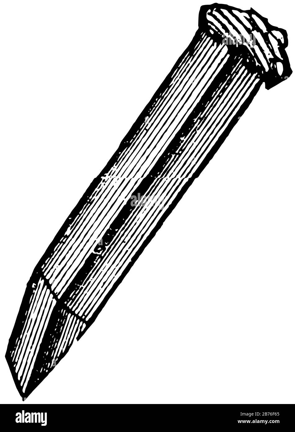 Cette illustration représente un burin à froid utilisé pour couper du métal froid, le dessin de lignes anciennes ou l'illustration de gravure. Illustration de Vecteur