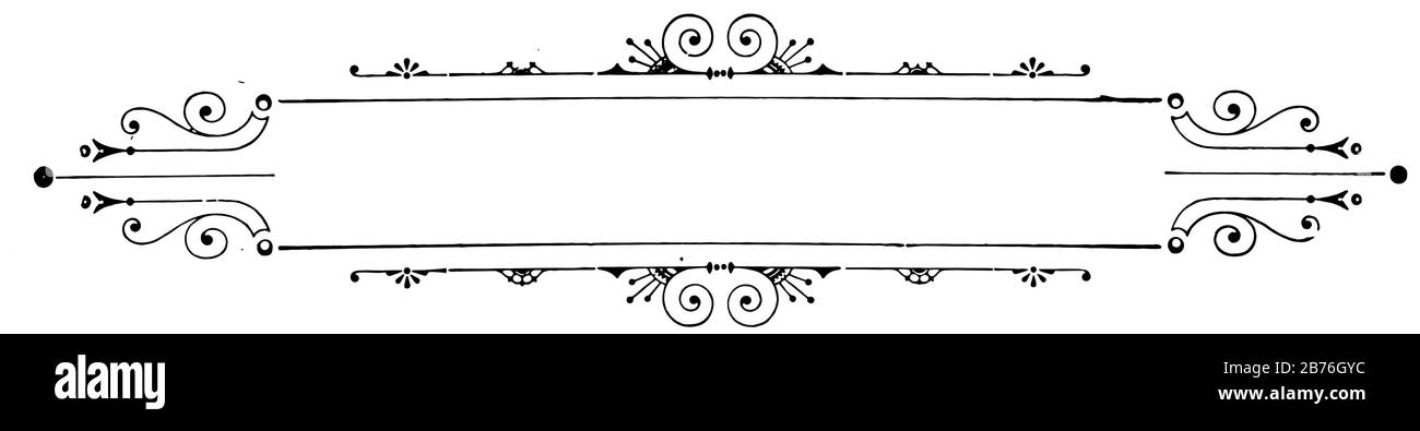 La bannière en filigrane a un design très élégant, un dessin vintage ou une gravure. Illustration de Vecteur