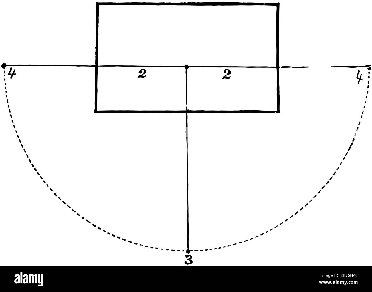 Perspective parallèle est les points et lignes nécessaires pour l'élaboration d'un dessin, il est représenté comme réunion à un point à l'horizon en ligne avec Illustration de Vecteur
