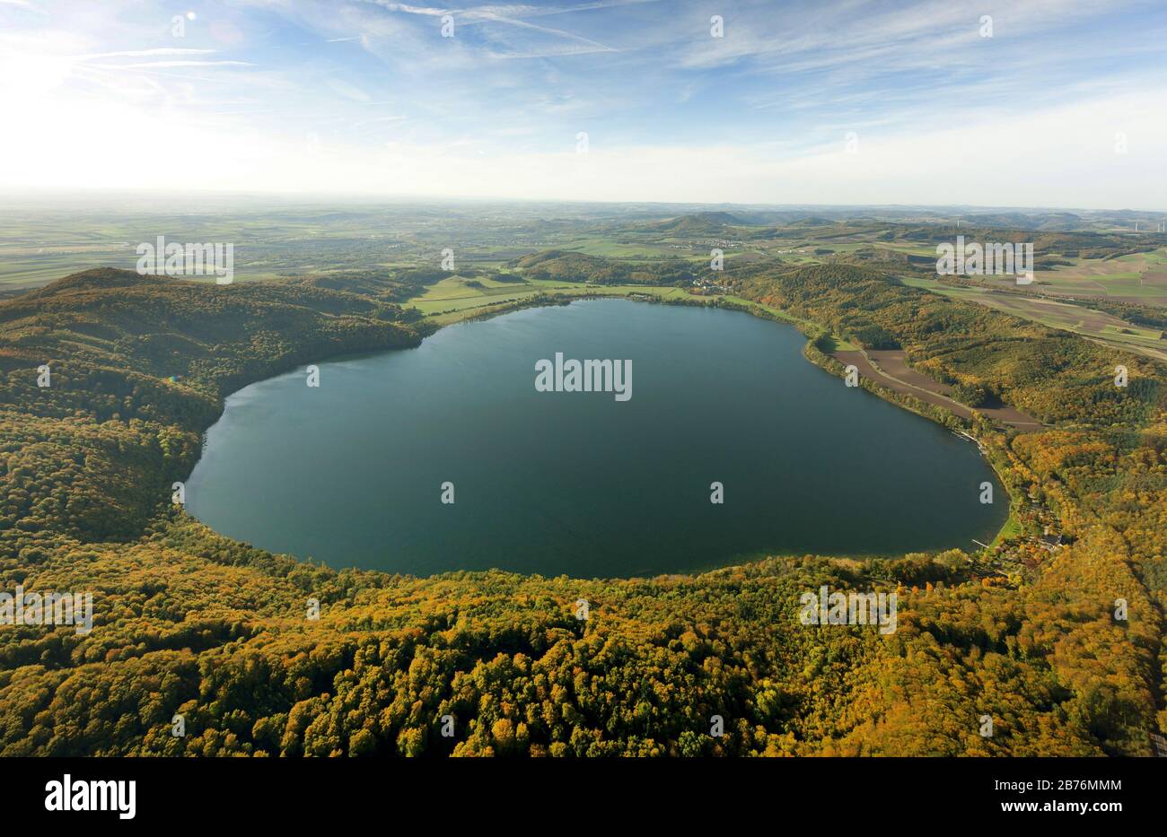 , Laacher See près de Nickenich, 12.10.2012, vue aérienne, Allemagne, Rhénanie-Palatinat, Nickenich Banque D'Images