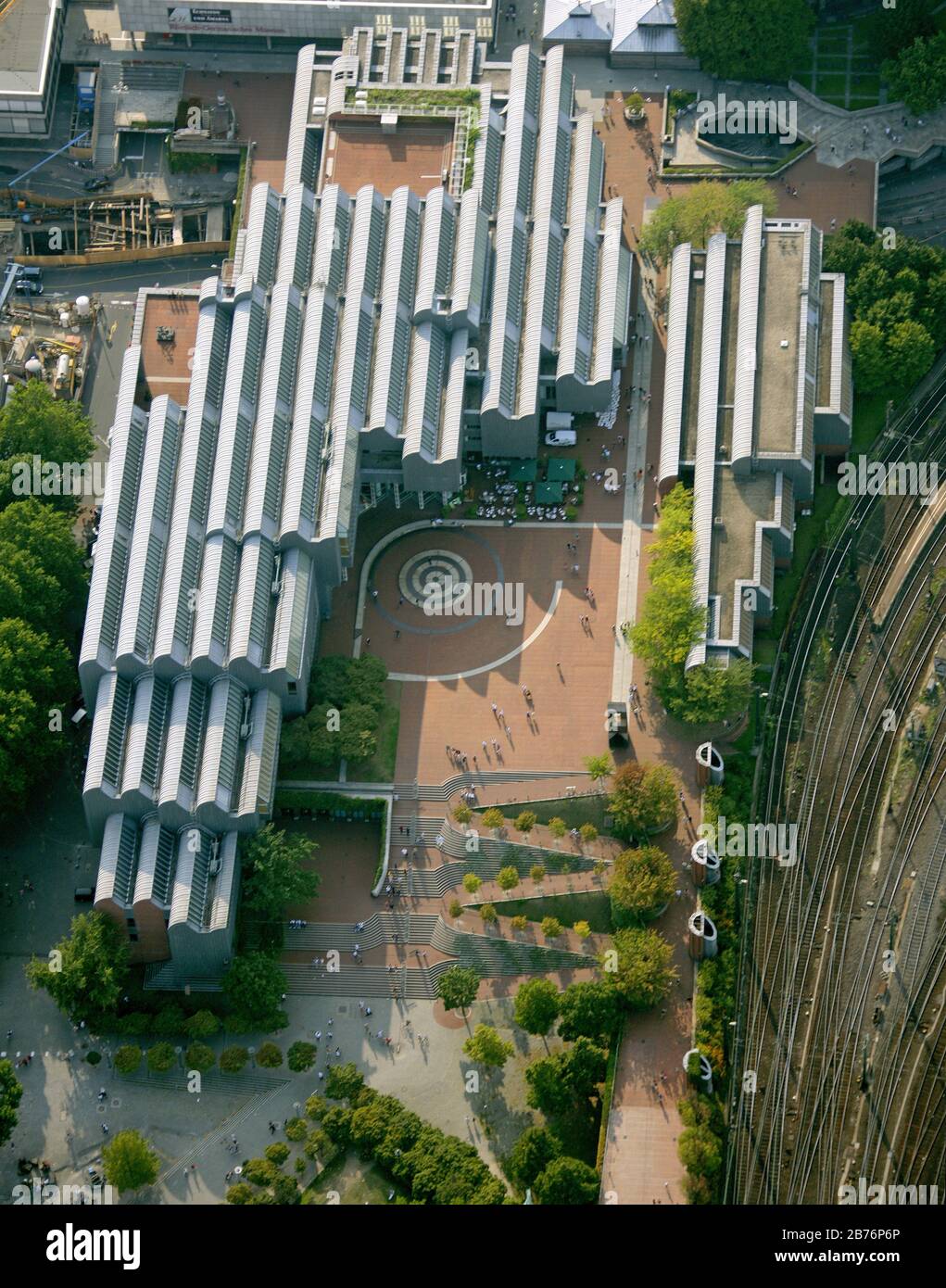 Salle Philharmonique de Koelner dans le bâtiment du Musée Ludwig à Cologne, 31.08.2008, vue aérienne, Allemagne, Rhénanie-du-Nord-Westphalie, Cologne Banque D'Images