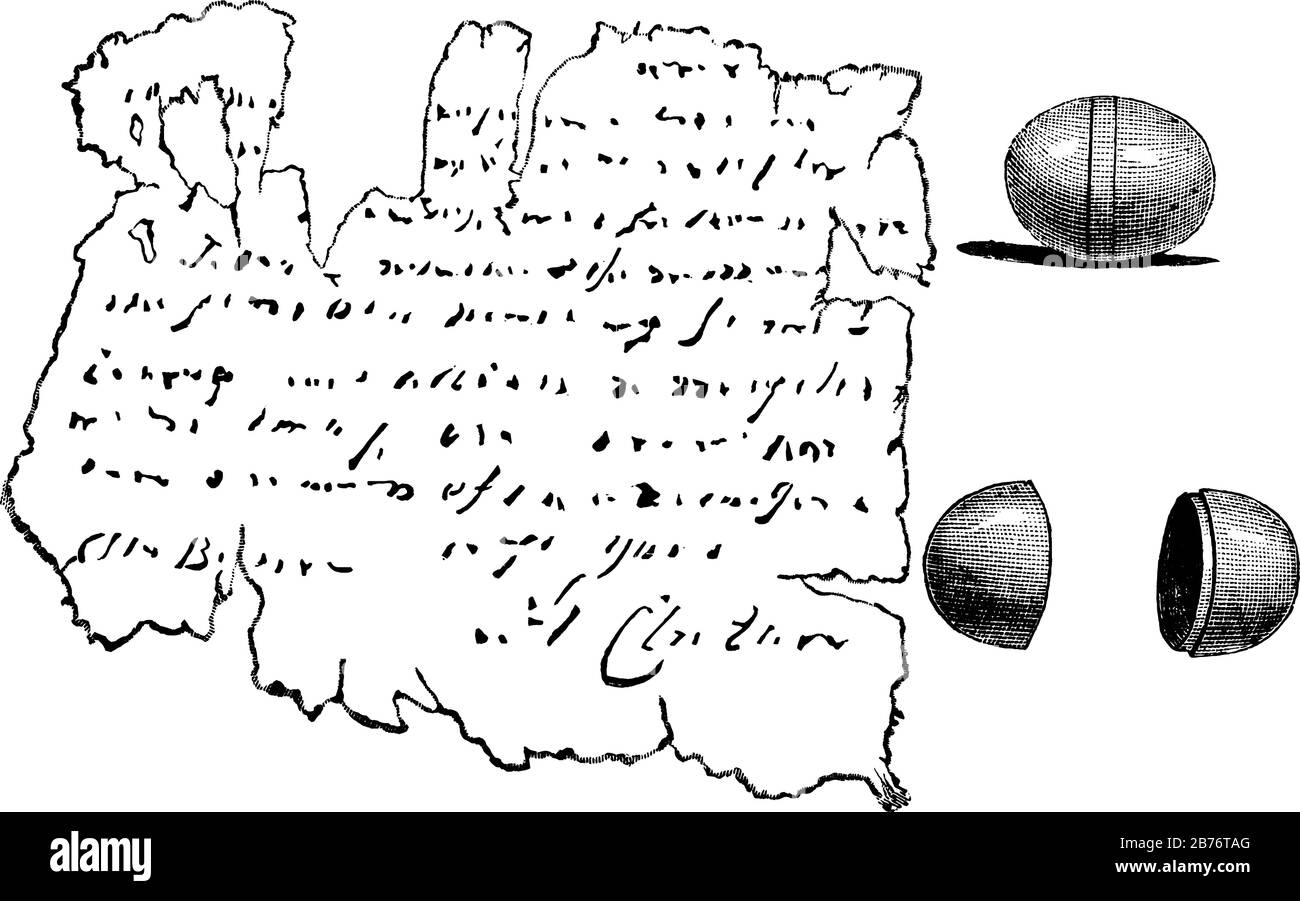 Sir Henry Clinton, officier militaire, a écrit sur un morceau de papier de tissu envoyé à Burgoyne. L'expédition a été enfermée dans une balle argent elliptique, Illustration de Vecteur