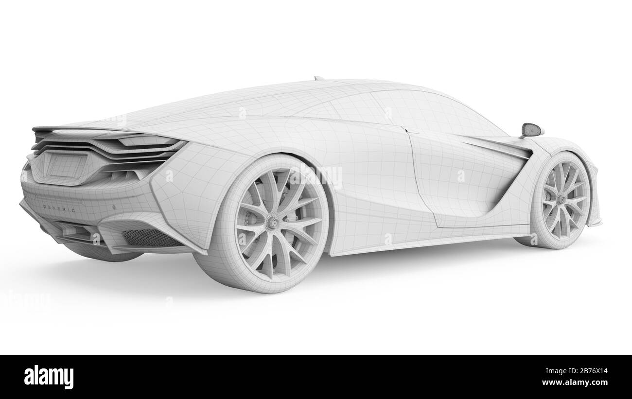 Voiture de sport, illustration informatique. Banque D'Images