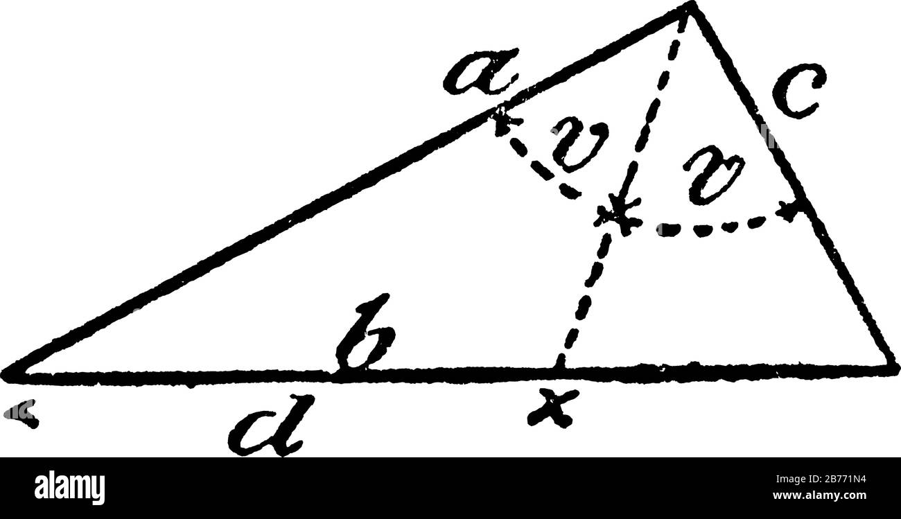Affiche un modèle de proportions géométriques dans un triangle qui illustre la relation suivante : a:c = d:(b - d), d = (a × b) ÷ (c + a), v = v, vinta Illustration de Vecteur