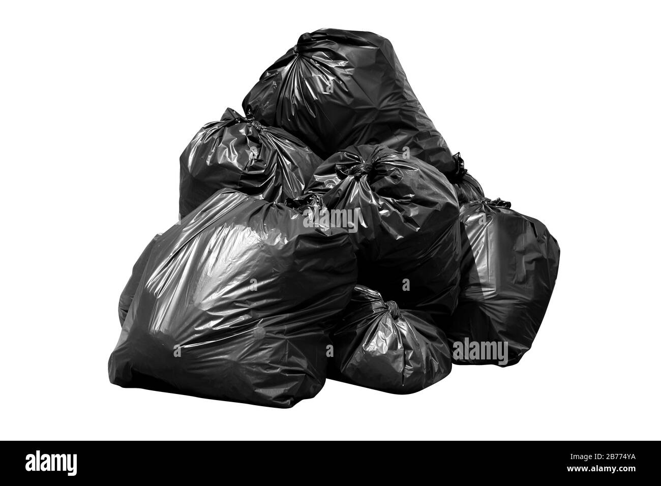 Sac poubelle Bin Bin, corbeille,, déchets, détritus, sacs en plastique pile  isolé sur fond blanc Photo Stock - Alamy