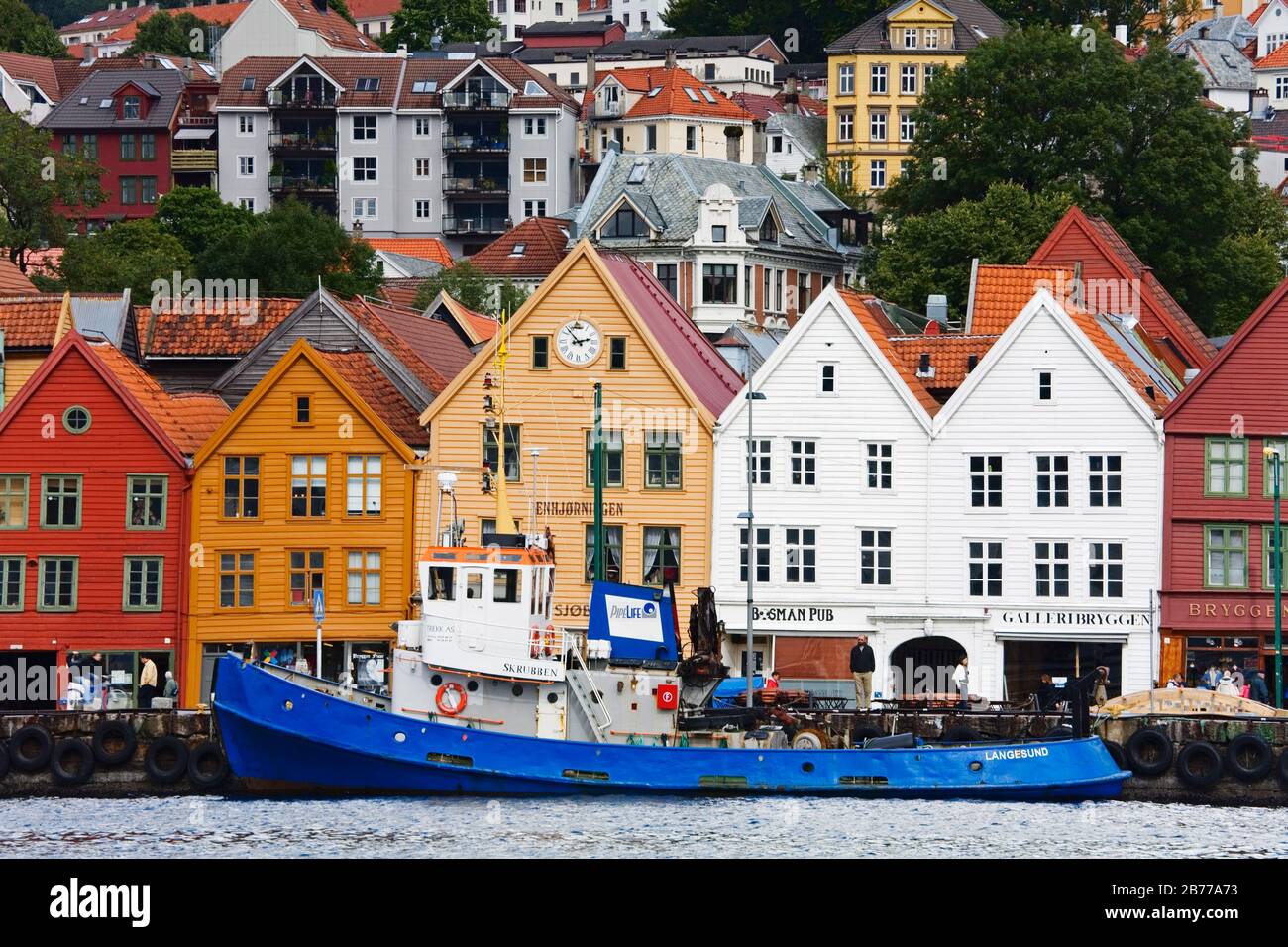 Quartier Historique De Bryggen, Bergen City, Norvège, Scandinavie Banque D'Images