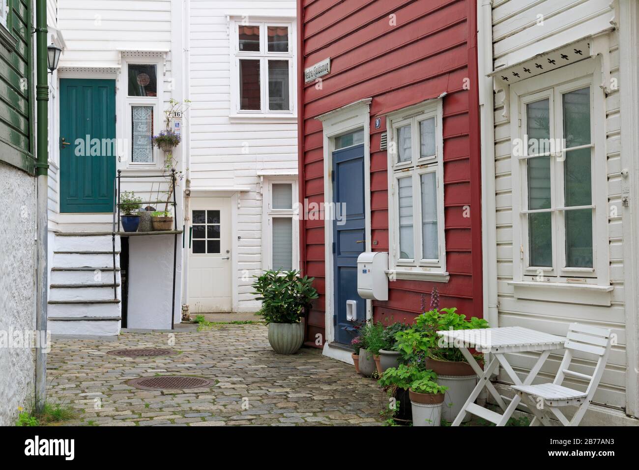Vieilles Maisons En Bois, Gamla Stan (Vieille Ville), Bergen City, Comté De Hordaland, Norvège Banque D'Images