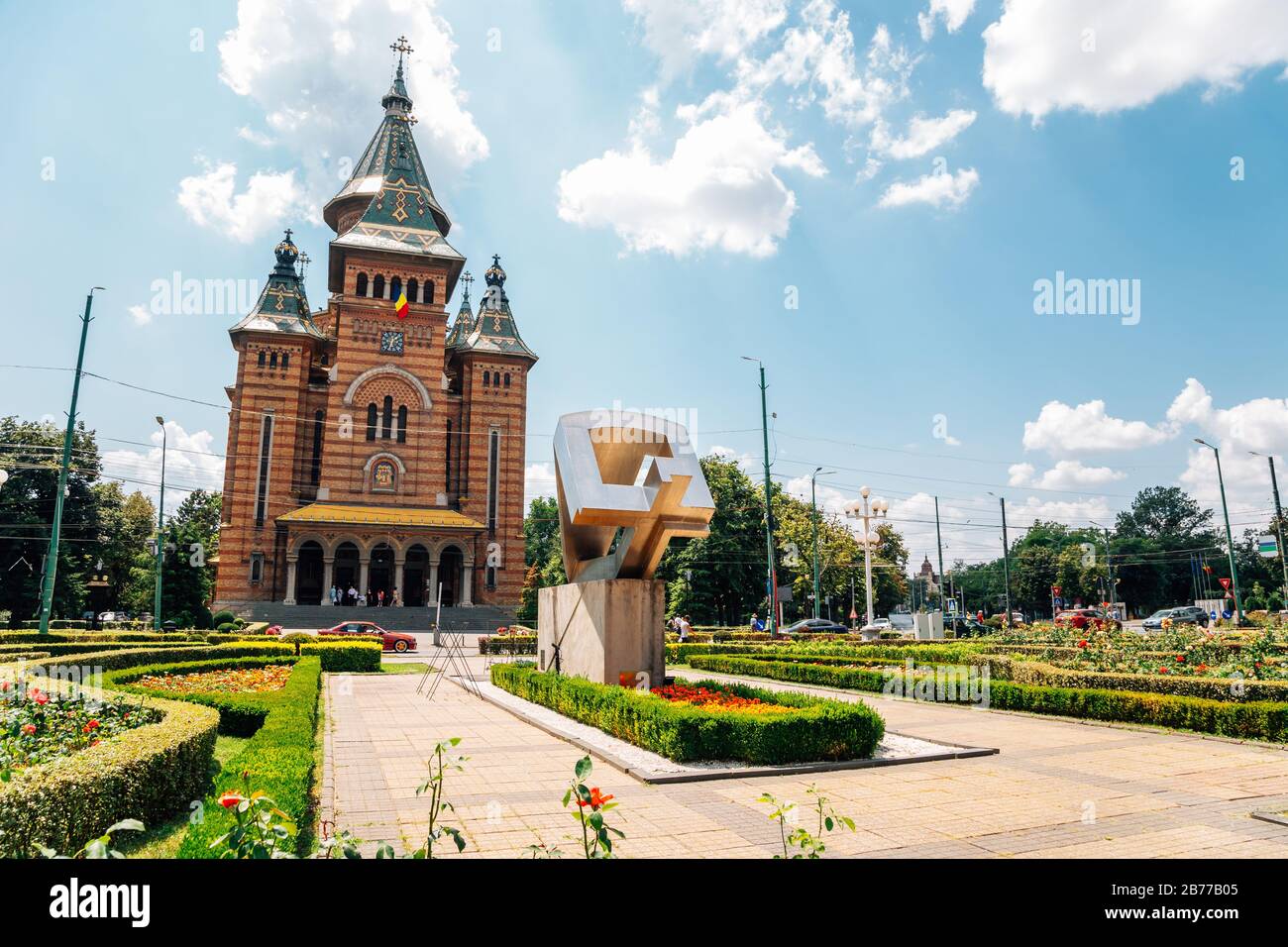 Cathédrale orthodoxe métropolitaine à Timisoara, Roumanie Banque D'Images