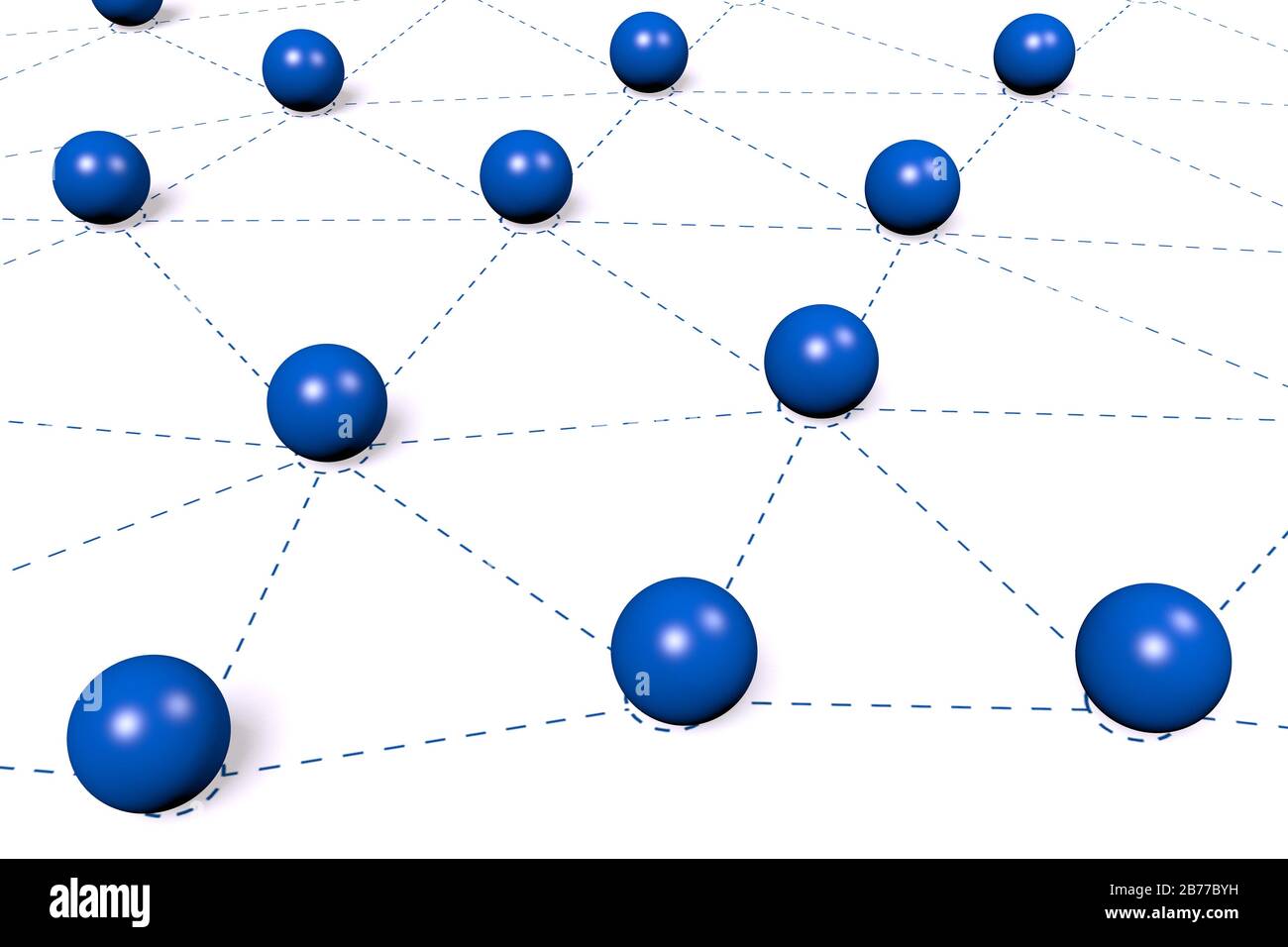 Concept de réseau tridimensionnel Banque D'Images
