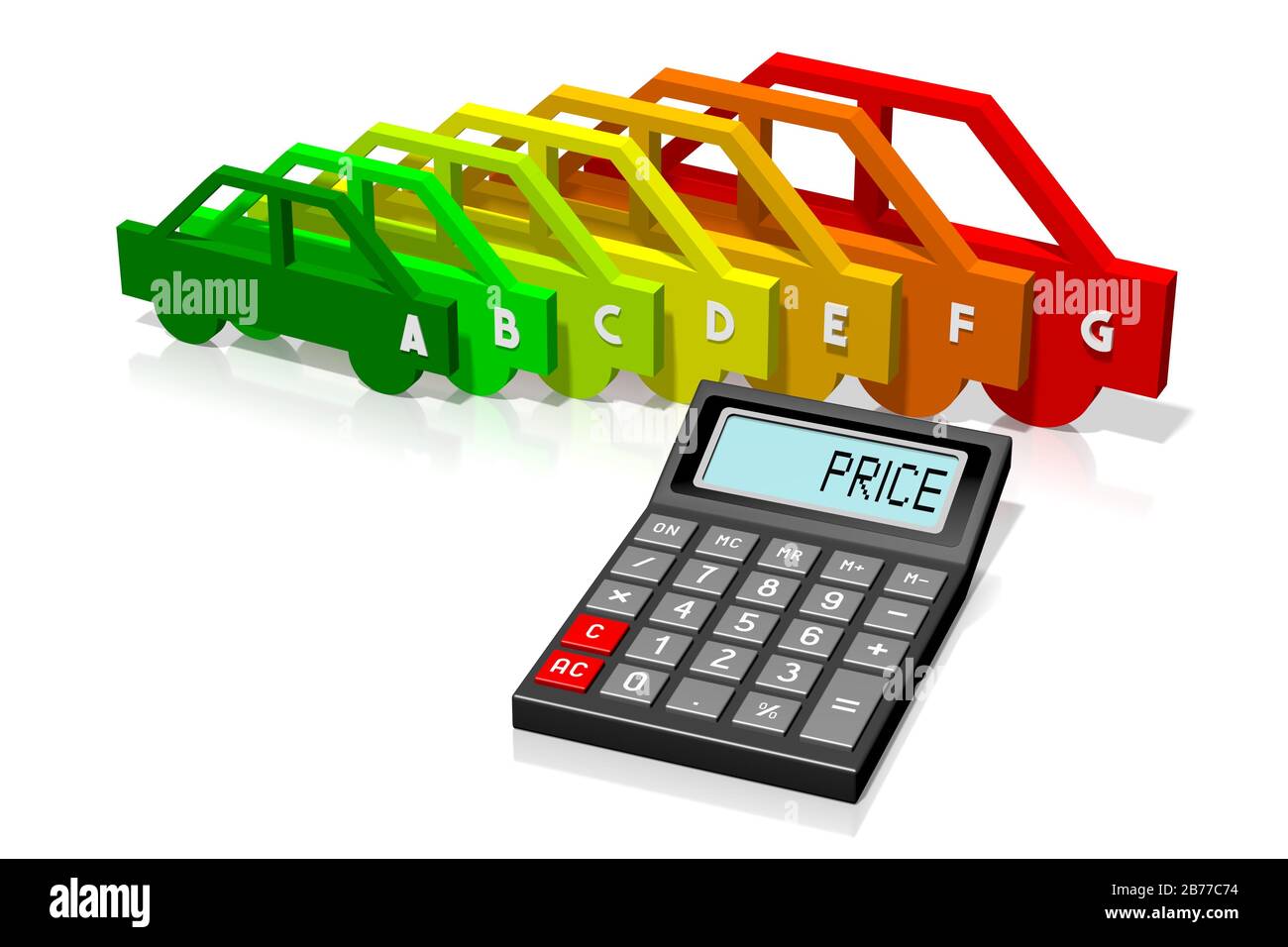 Classe d'efficacité - concept de carburant Banque D'Images