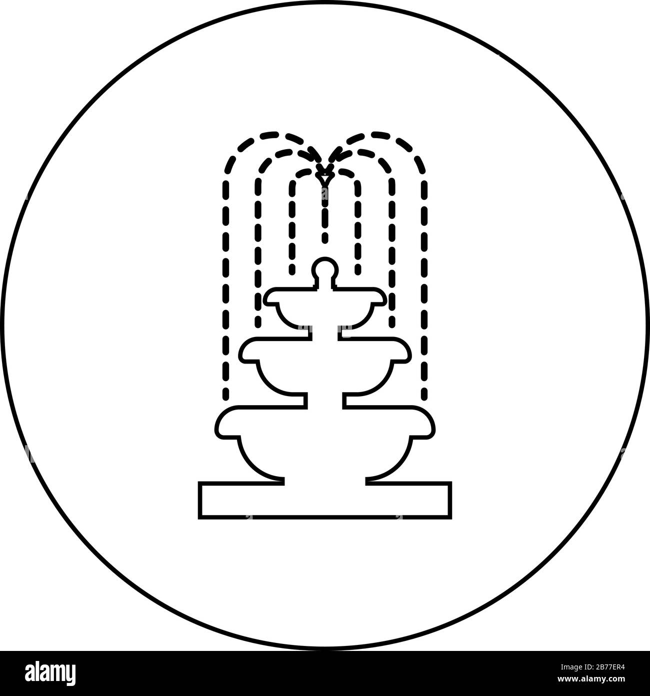 Fontaine niveau de l'eau icône dans le cercle rond contour noir illustration vectorielle couleur plate style simple image Illustration de Vecteur Fontaine niveau de l'eau icône dans le cercle rond contour noir illustration vectorielle couleur plate style simple image Illustration de Vecteur